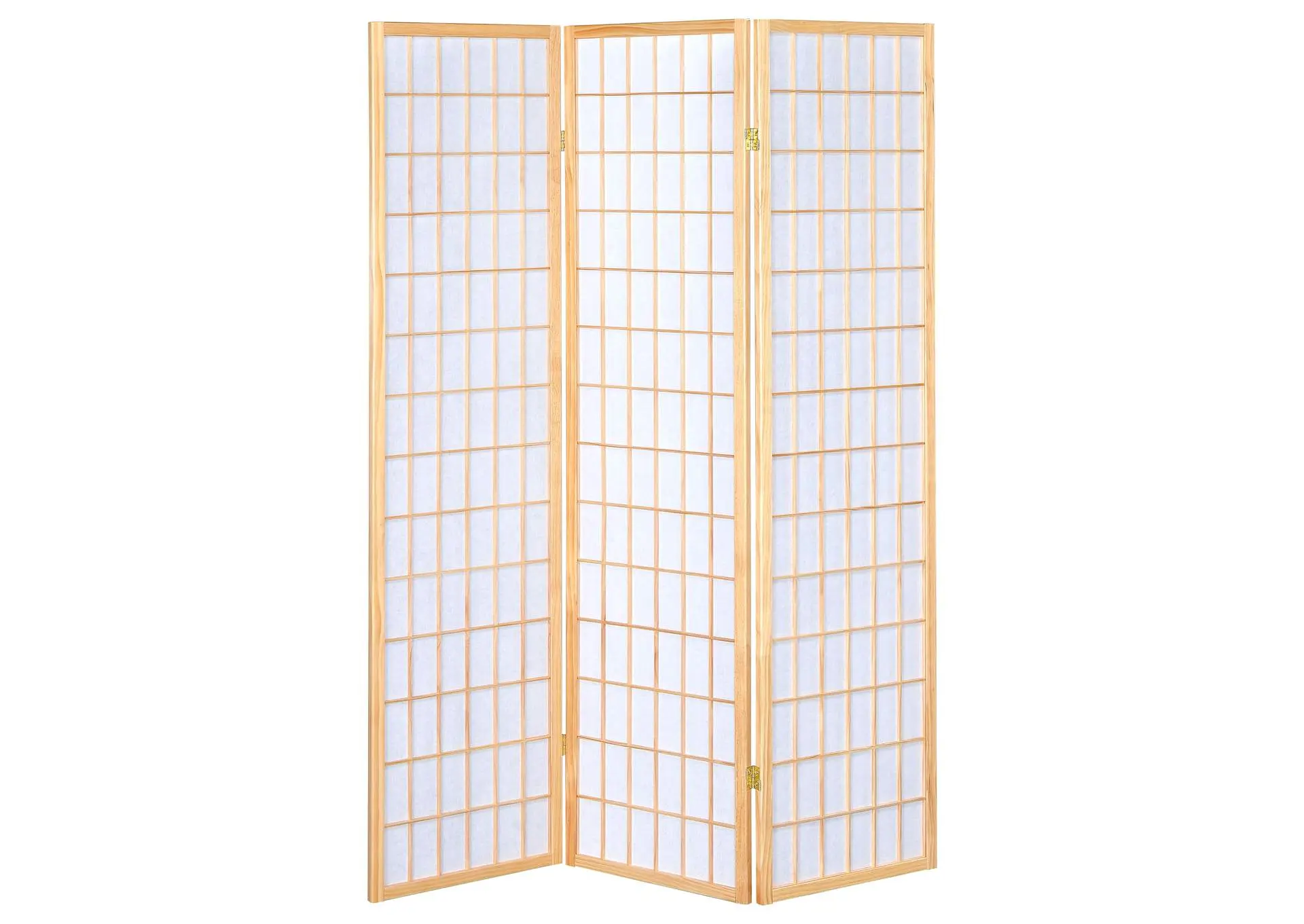 Carrie 3-Panel Room Divider Folding Shoji Screen Natural — view 3