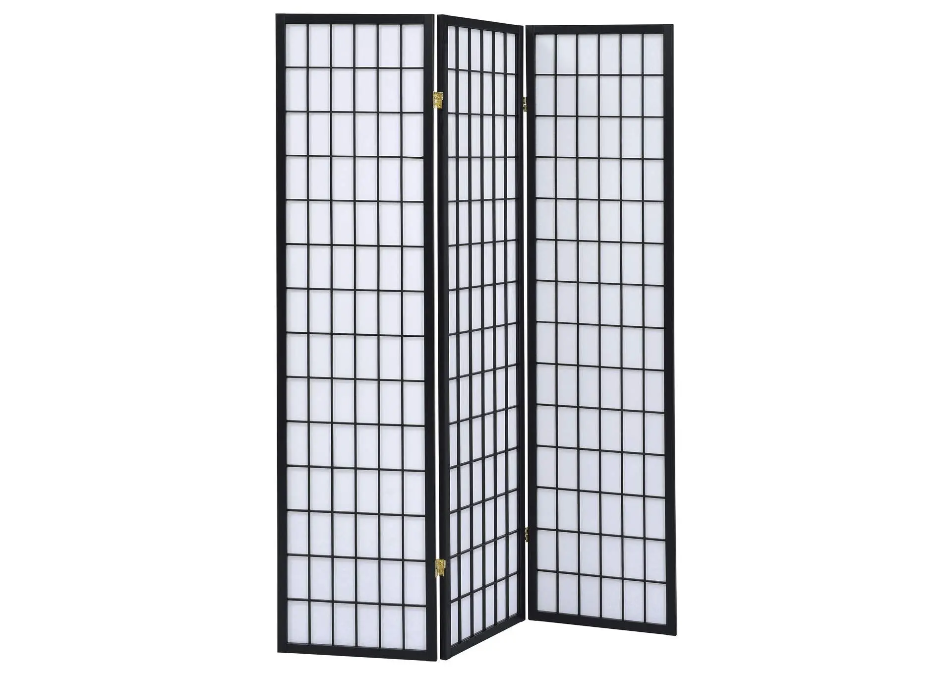 Carrie 3-Panel Room Divider Folding Shoji Screen Black