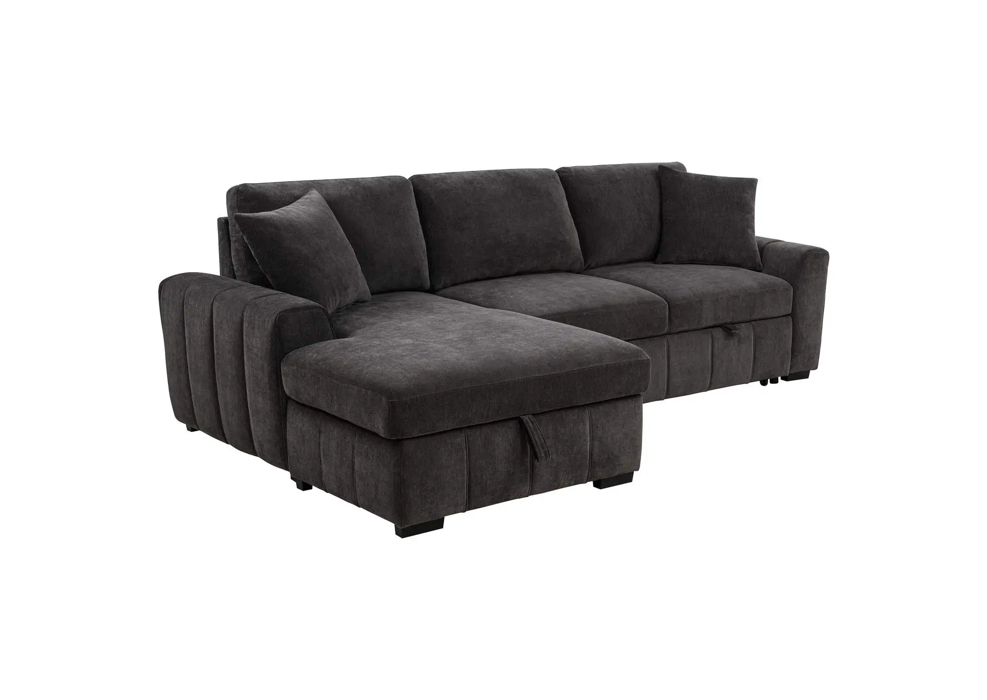 Pastrana Upholstered Sleeper Sectional Sofa LAF Chaise Grey
