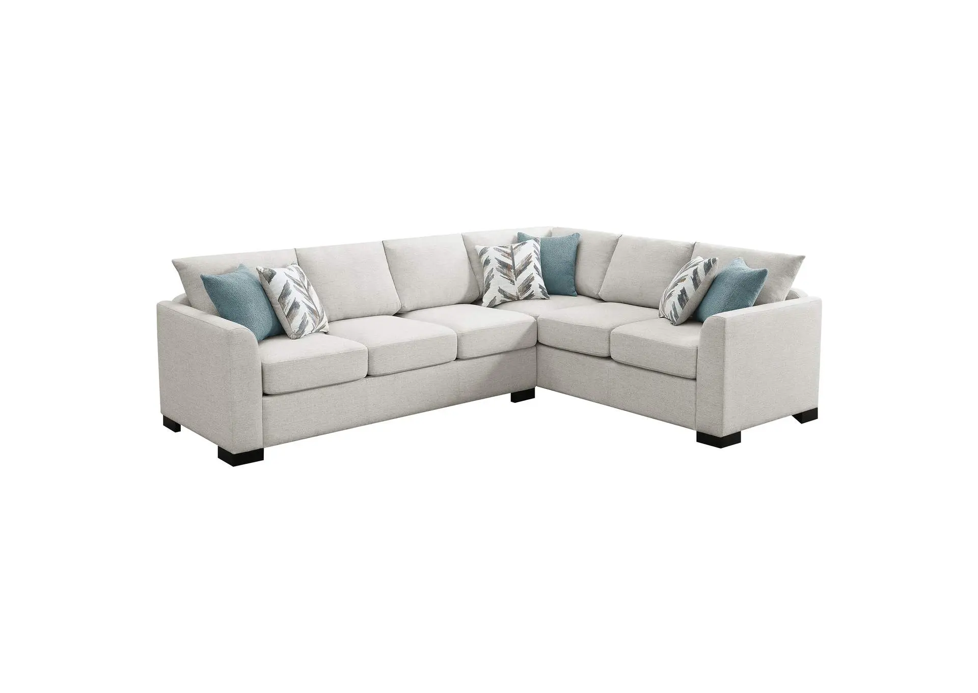 Ashford Chenille Upholstered Sleeper Sectional Sofa Greige