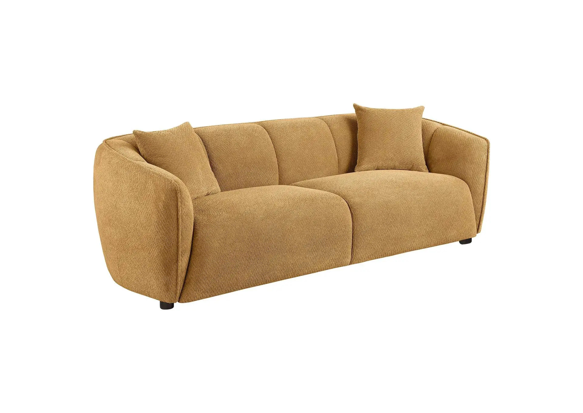 Aleisha Fabric Upholstered Sofa Mustard Yellow