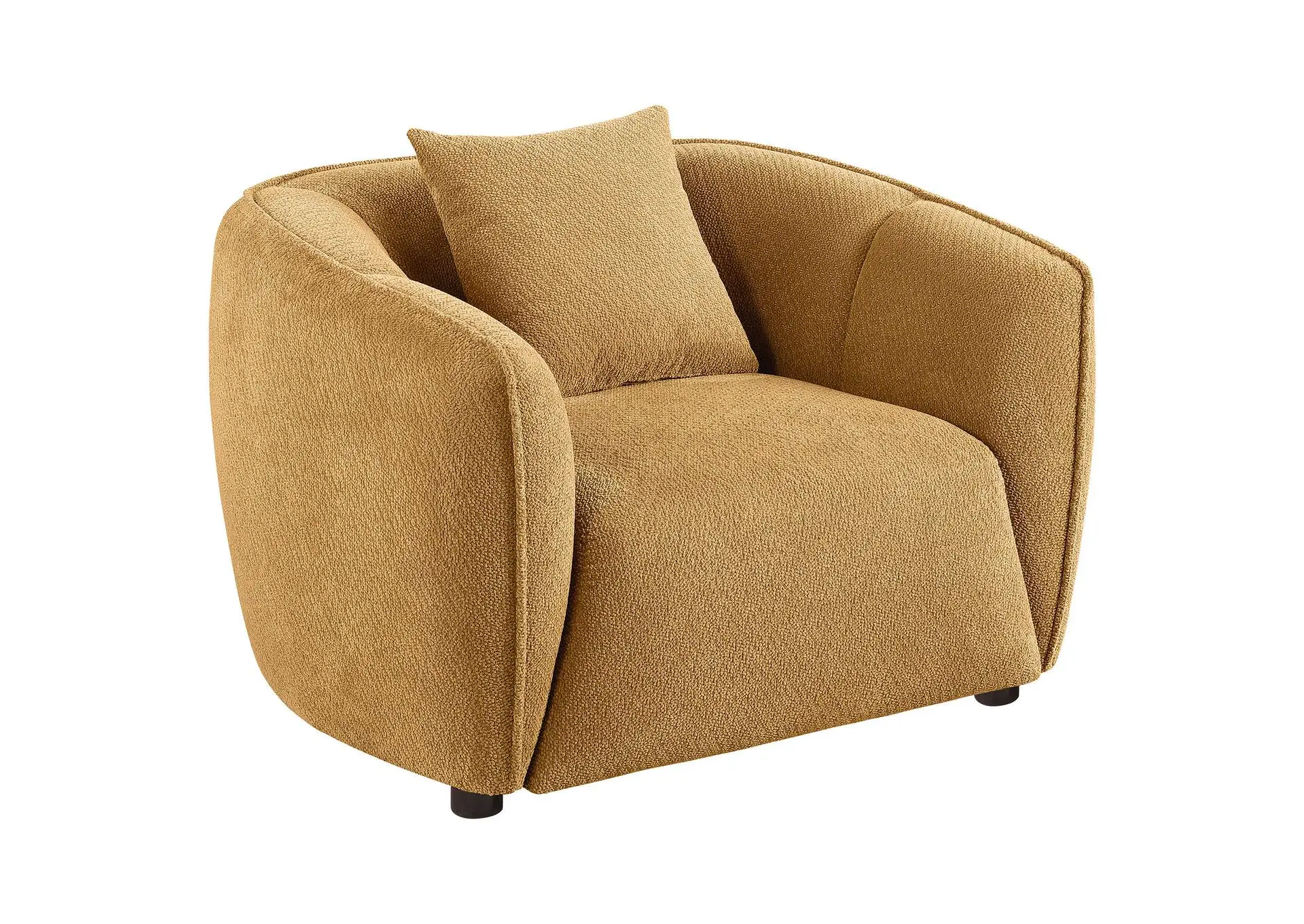 Aleisha Fabric Upholstered Accent Chair Mustard Yellow