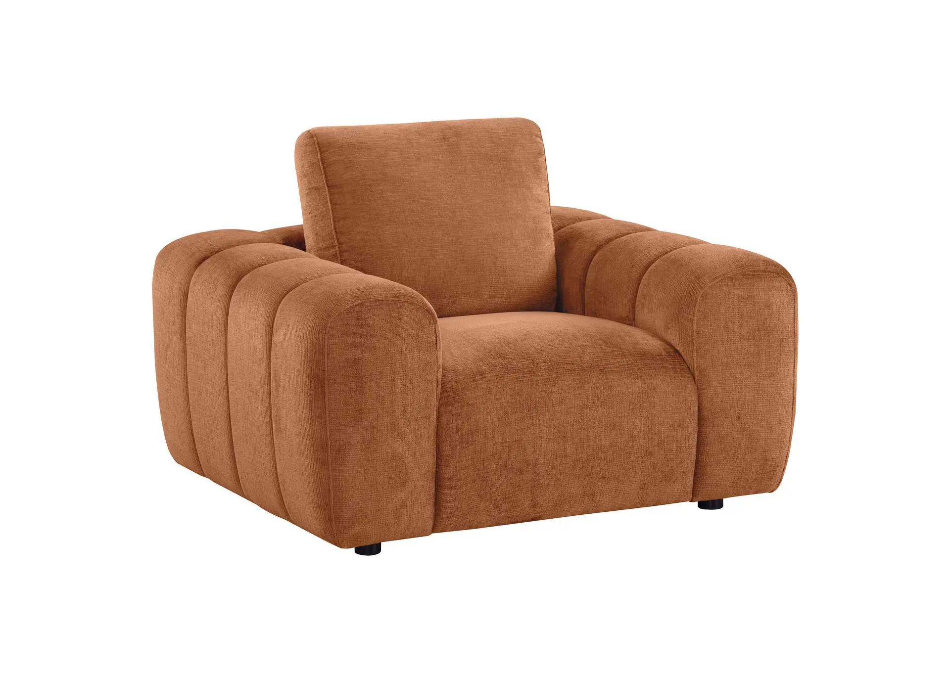 Burnett Chenille Upholstered Accent Chair Burnt Orange