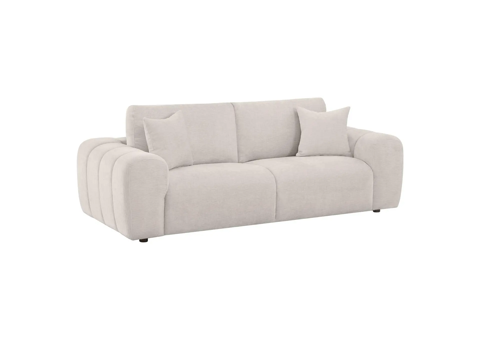 Burnett Chenille Upholstered Wide Arm Sofa Ivory