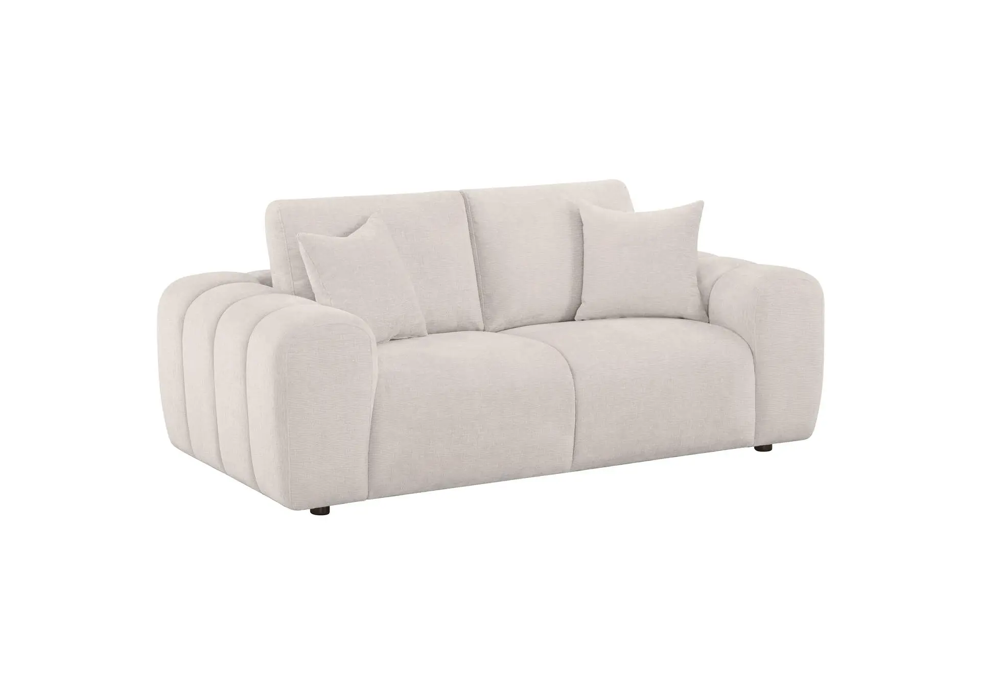 Burnett Chenille Upholstered Wide Arm Loveseat Ivory