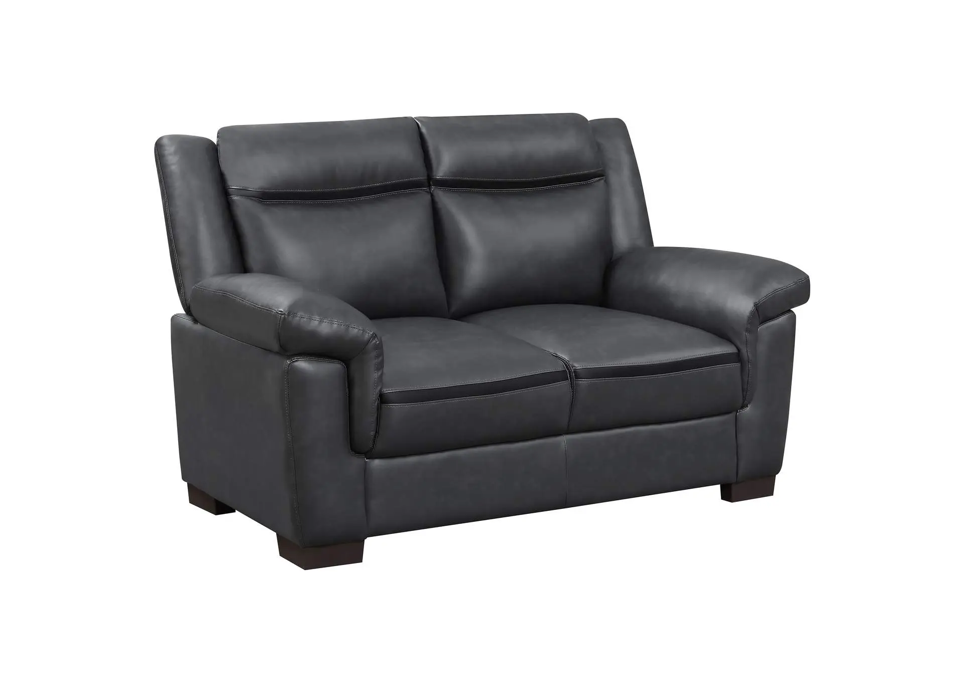Arabella Upholstered Padded Arm Loveseat Grey