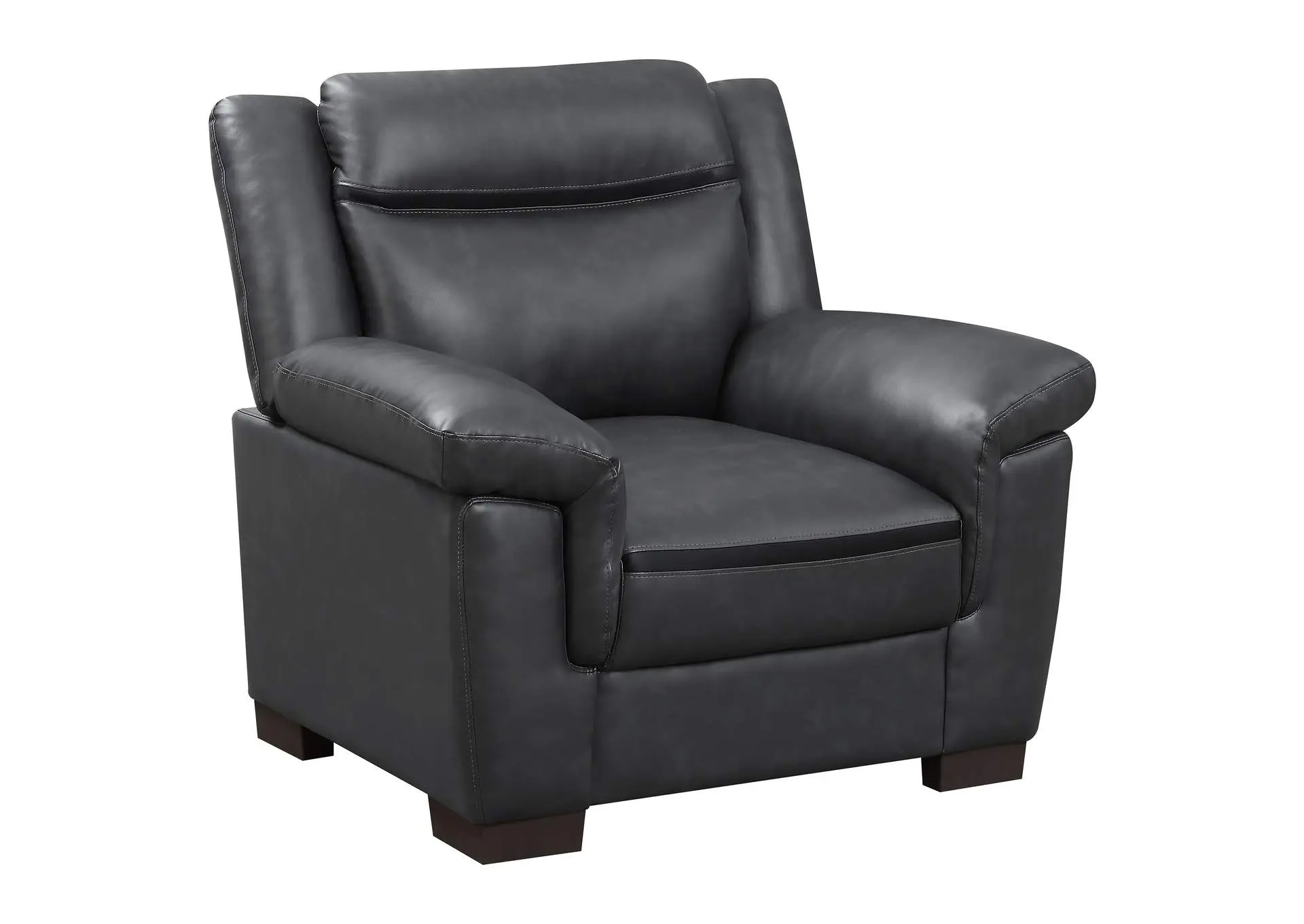 Arabella Upholstered Padded Arm Accent Chair Grey