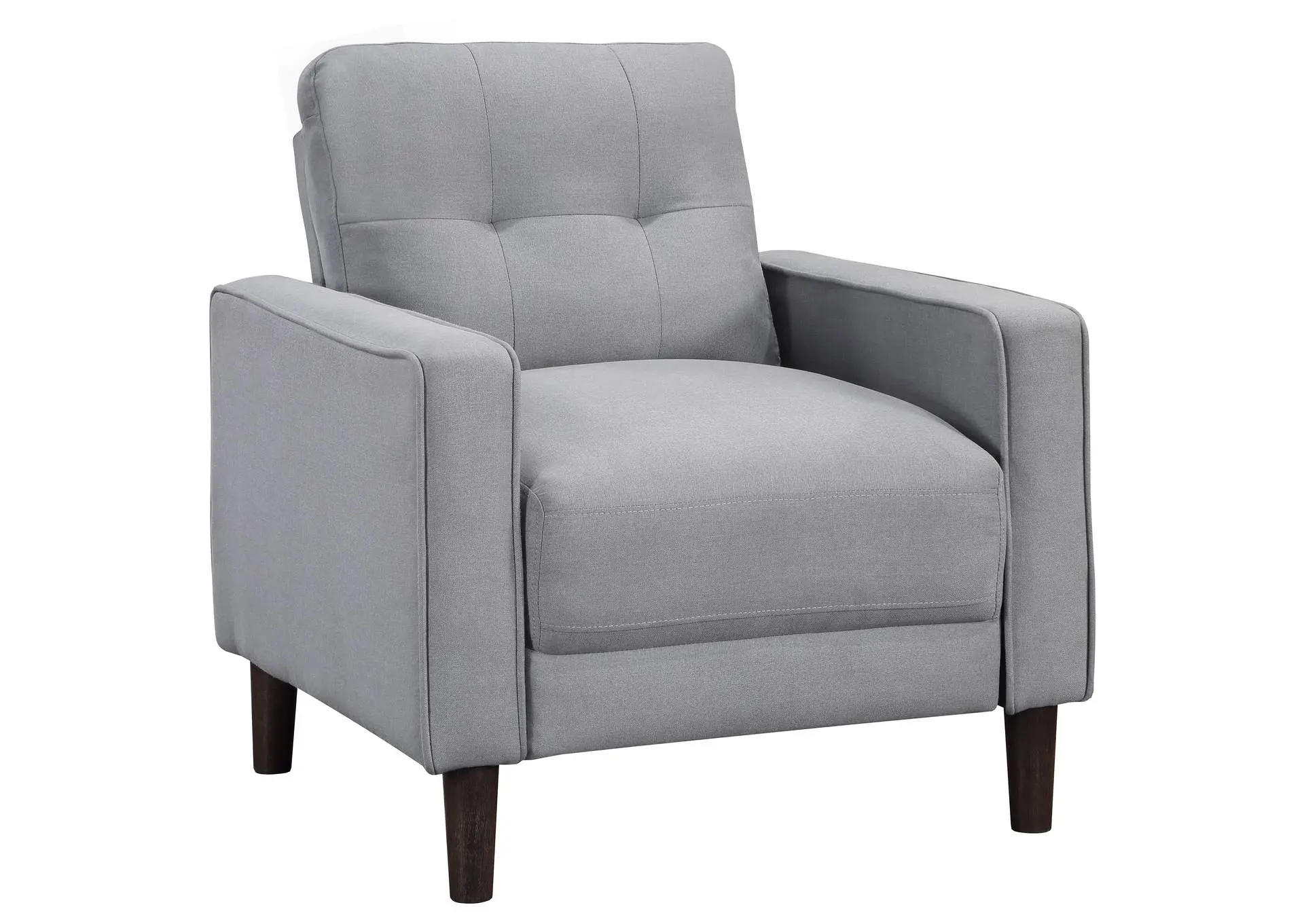 Bowen Upholstered Track Arm Tufted Accent Chair Grey