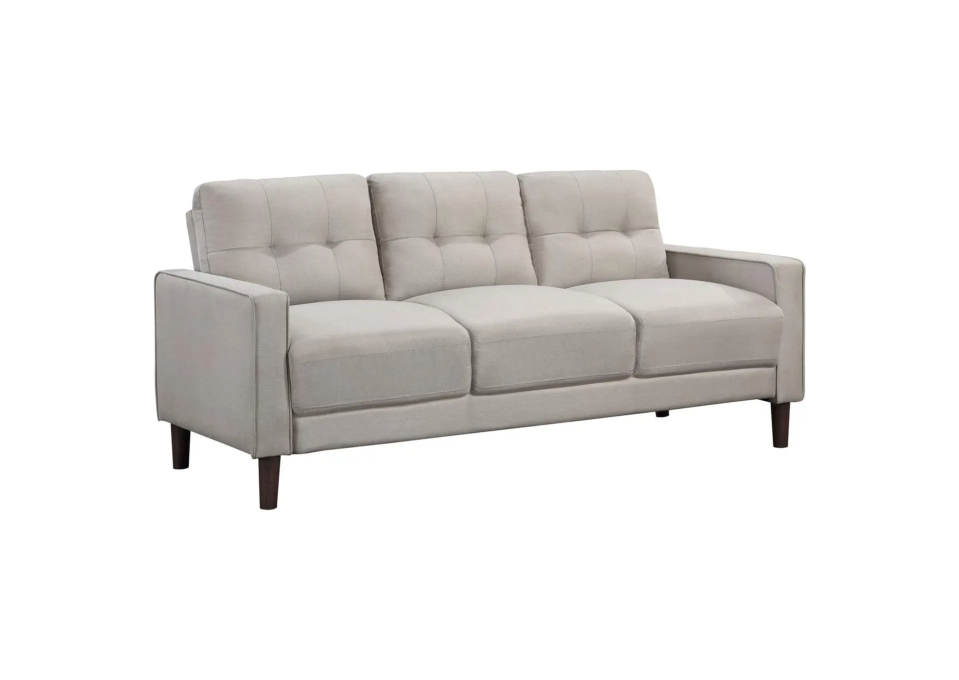 Bowen Upholstered Track Arm Tufted Sofa Beige