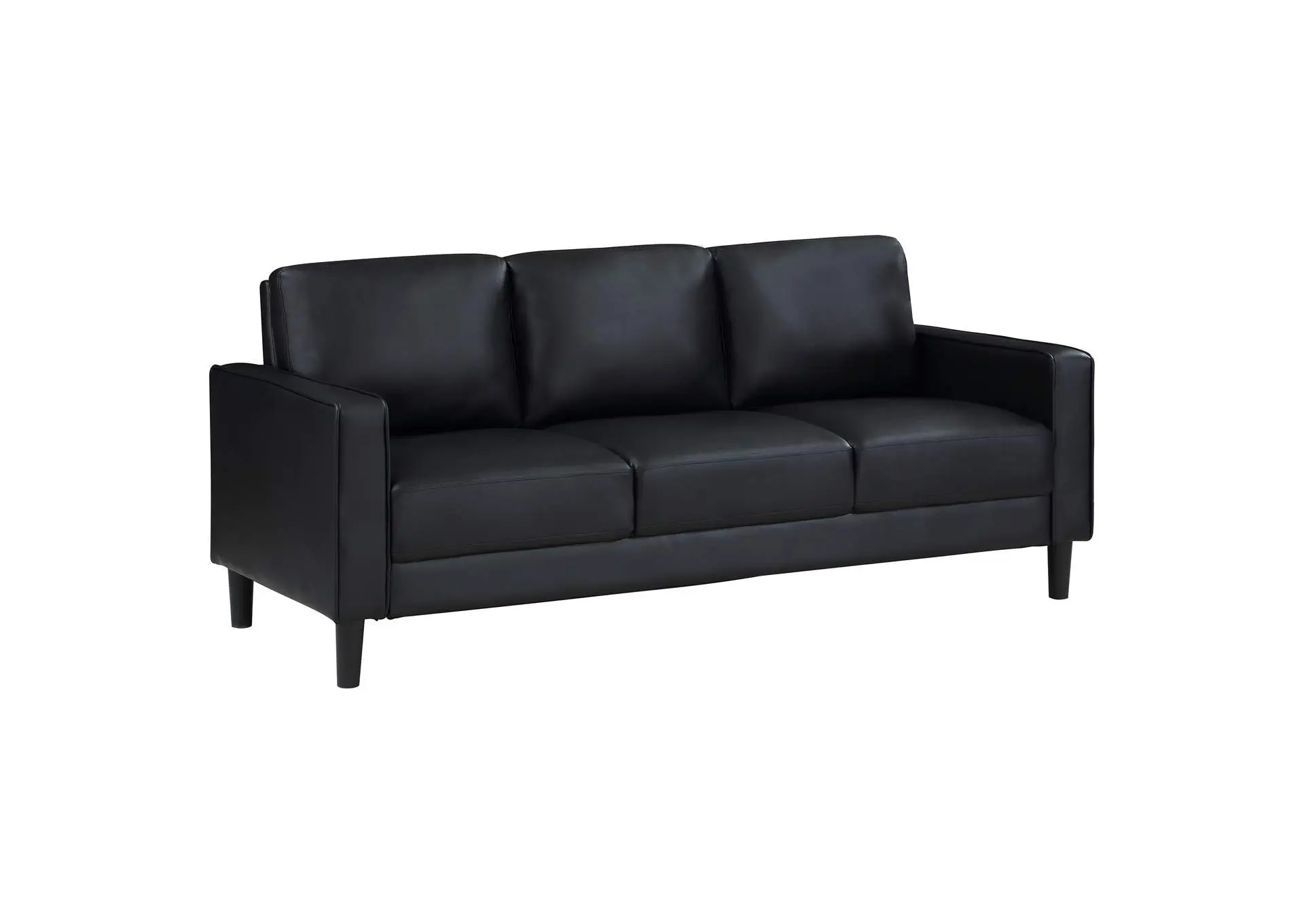 Ruth Upholstered Track Arm Sofa Black