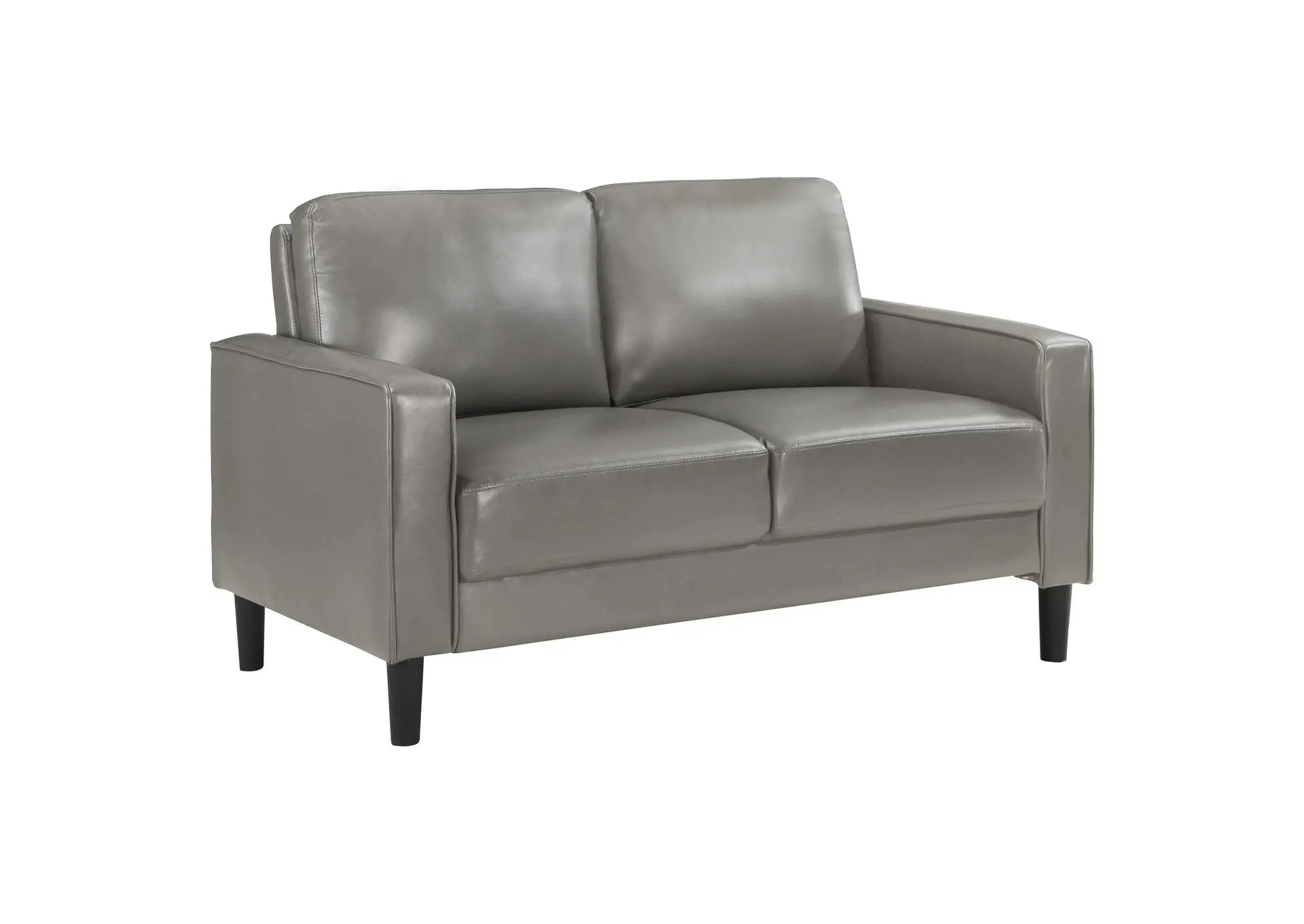Ruth Upholstered Track Arm Loveseat Grey