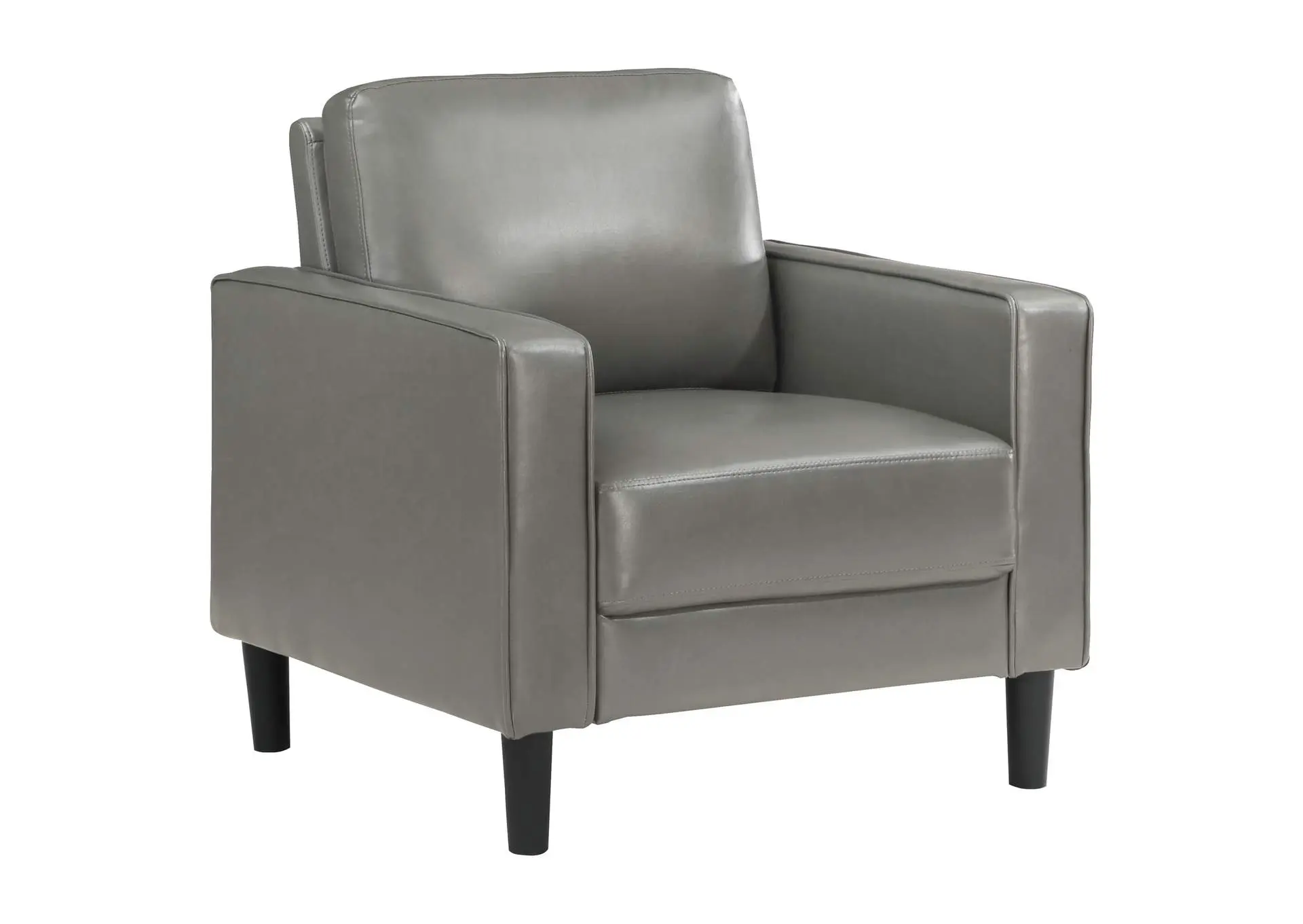 Ruth Upholstered Track Arm Accent Chair Grey