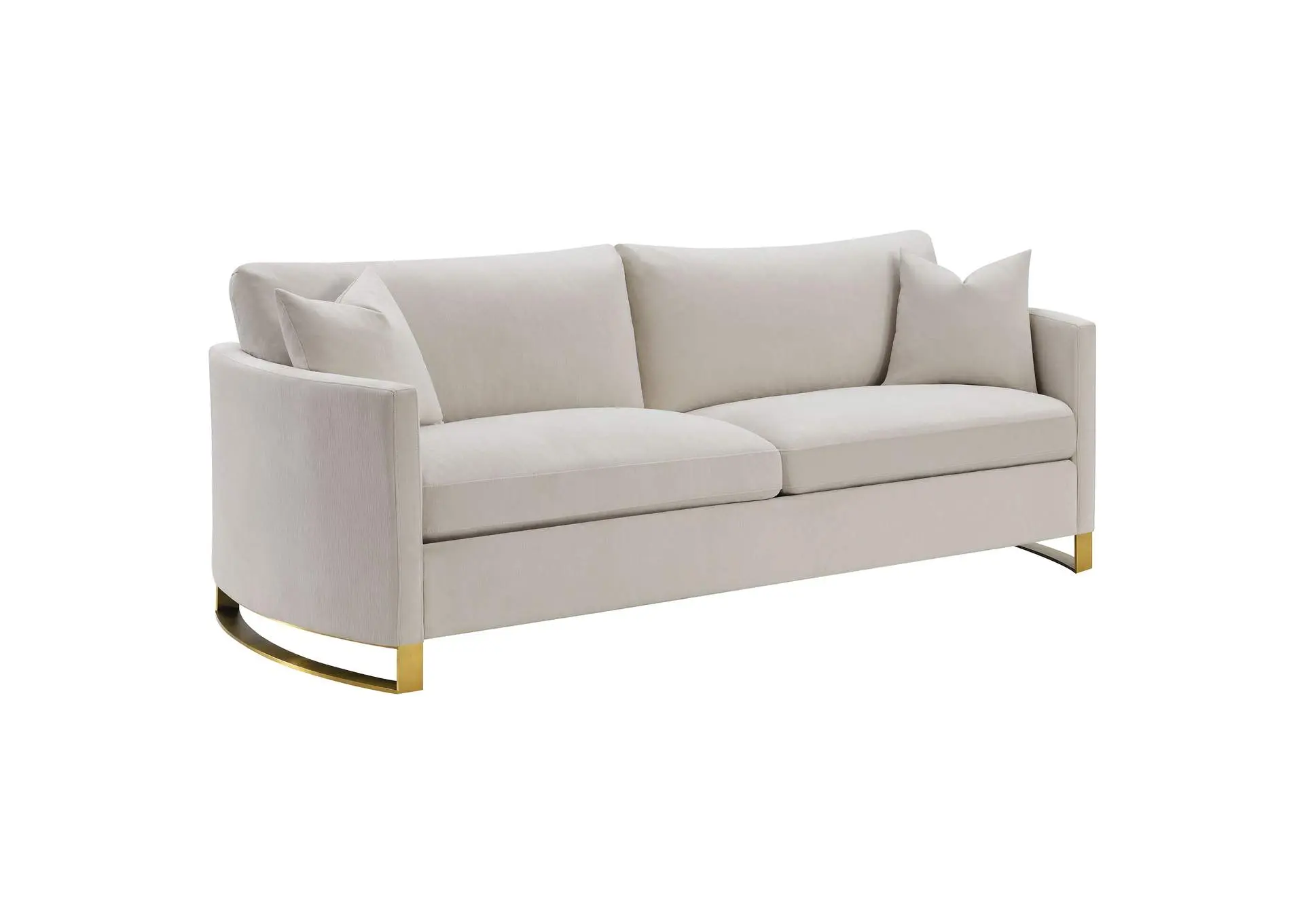 Corliss Upholstered Curved Track Arm Sofa Beige