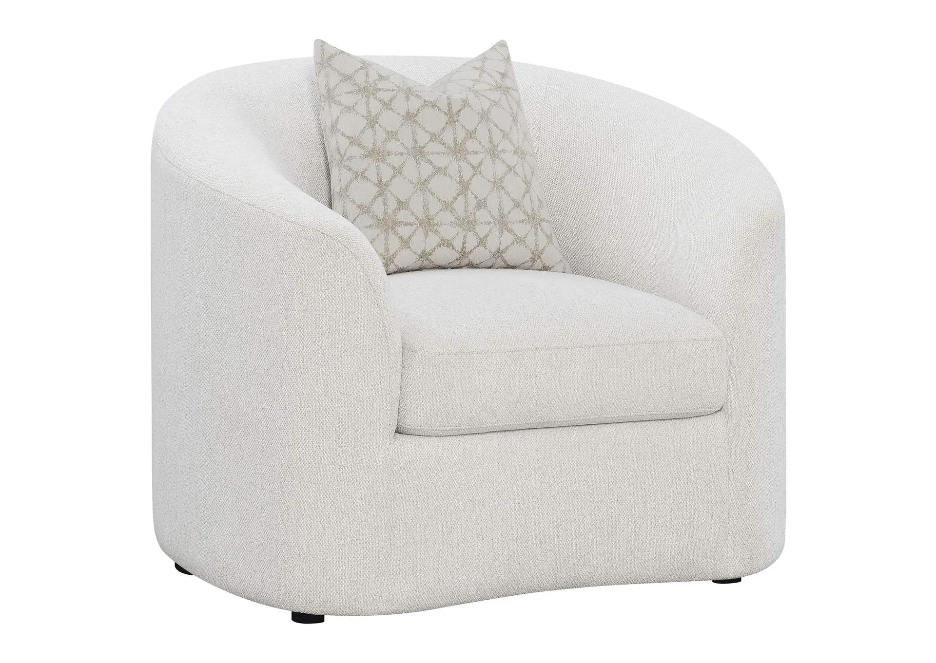 Rainn Boucle Upholstered Sloped Arm Accent Chair Latte