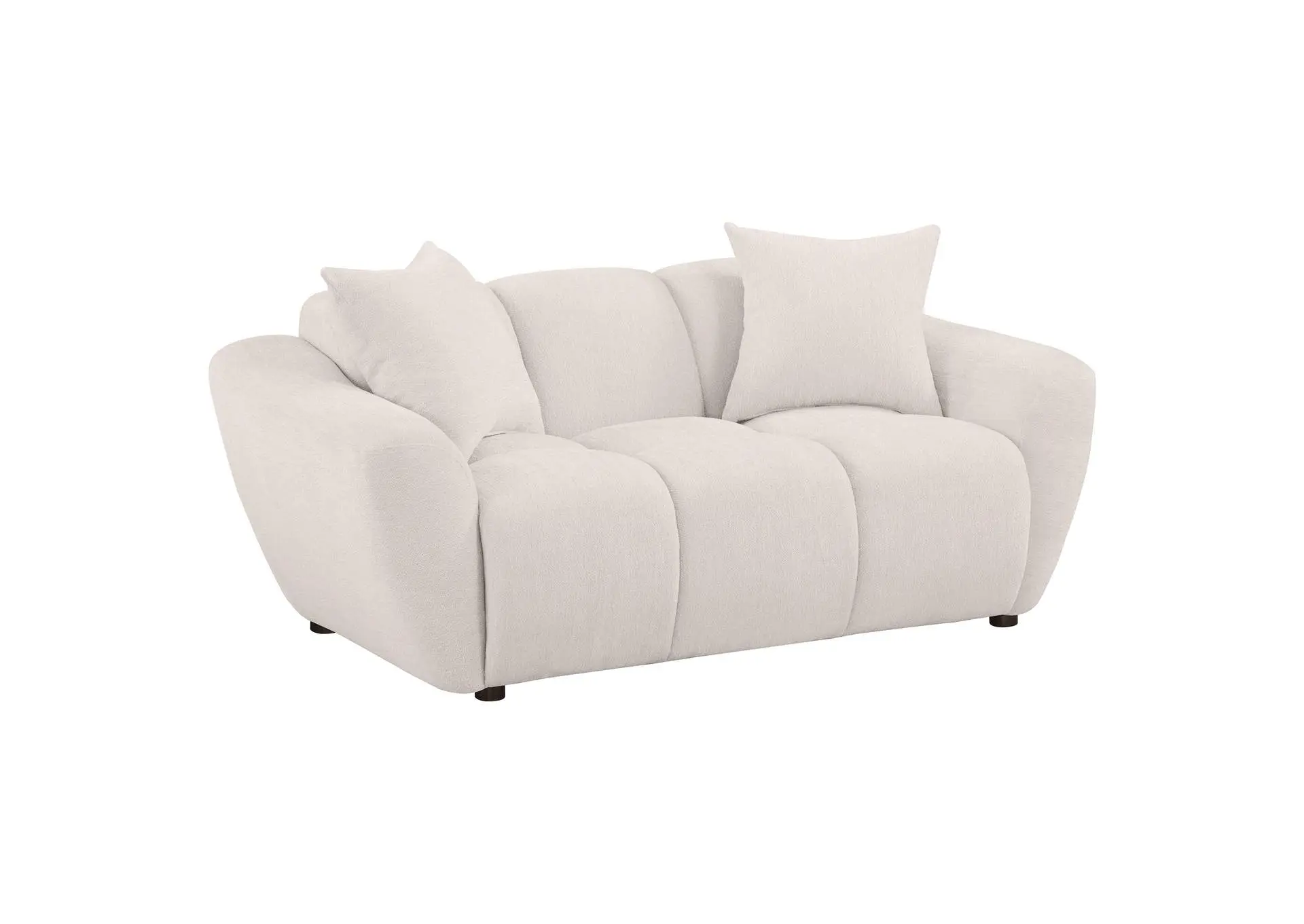 Destino Chenille Upholstered Splayed Arm Loveseat Greige