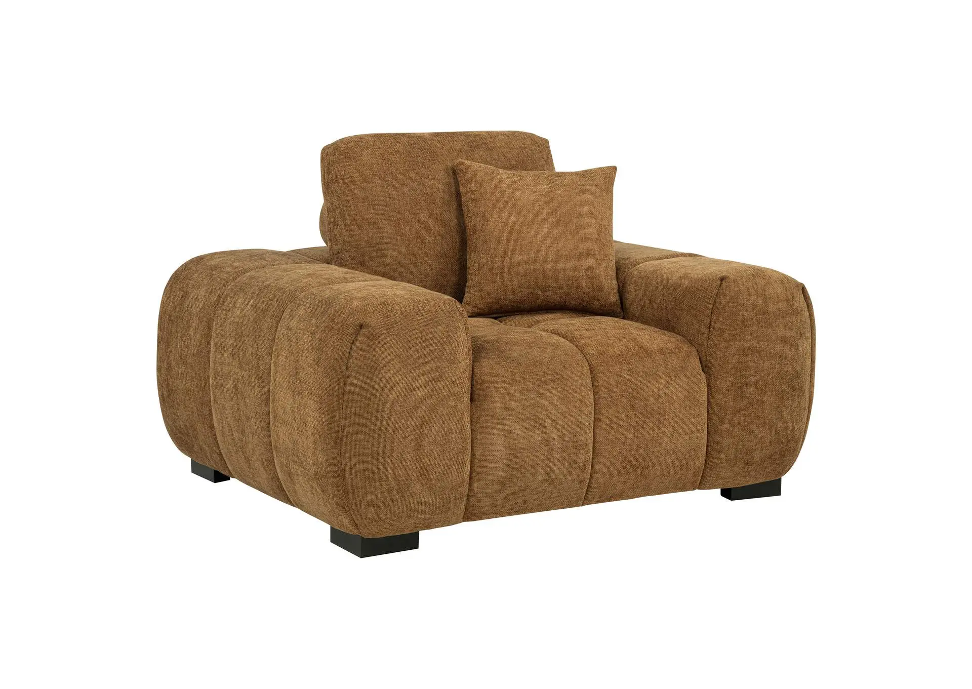 Octavia Upholstered Track Arm Accent Chair Amber