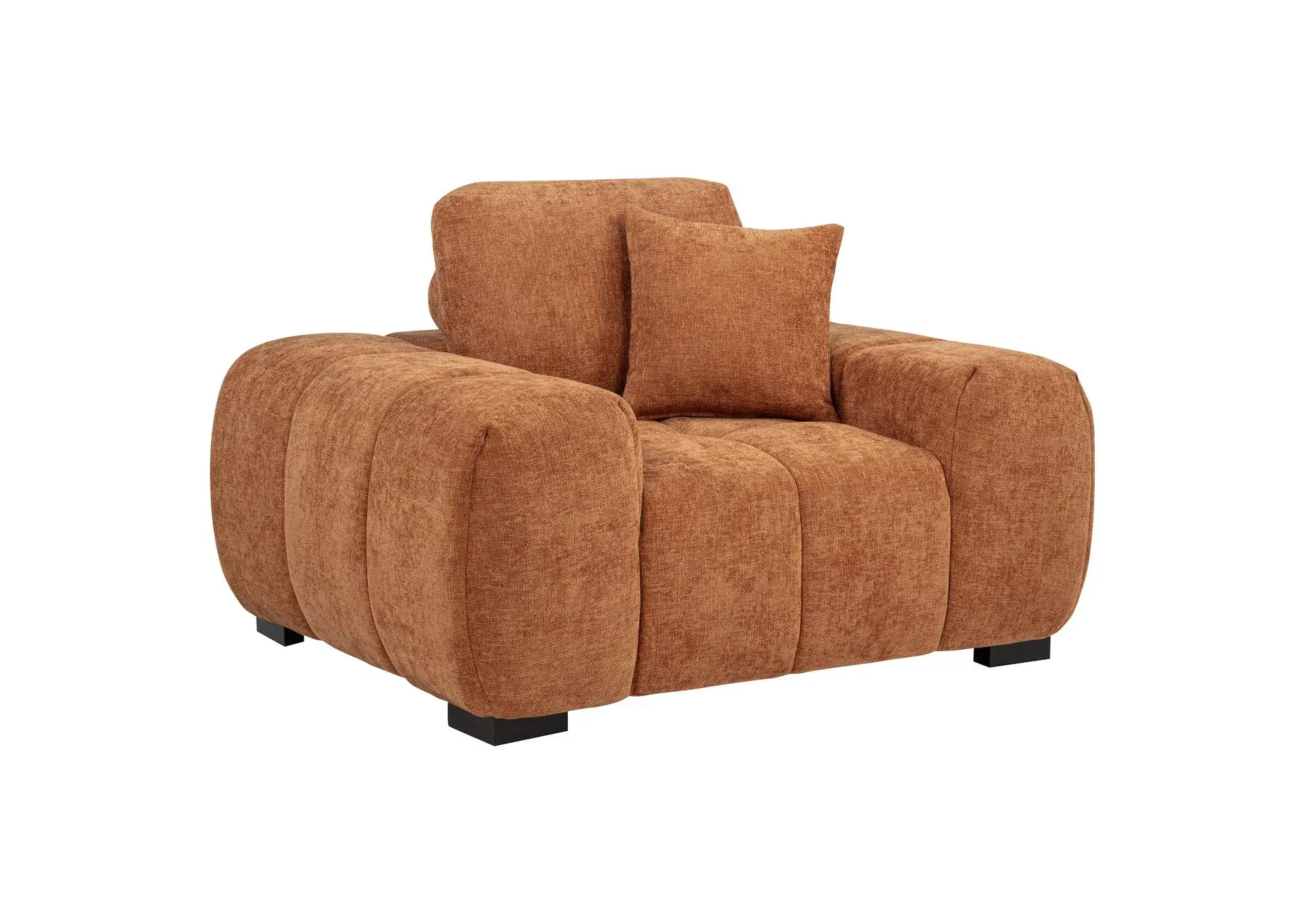 Octavia Upholstered Track Arm Accent Chair Orange