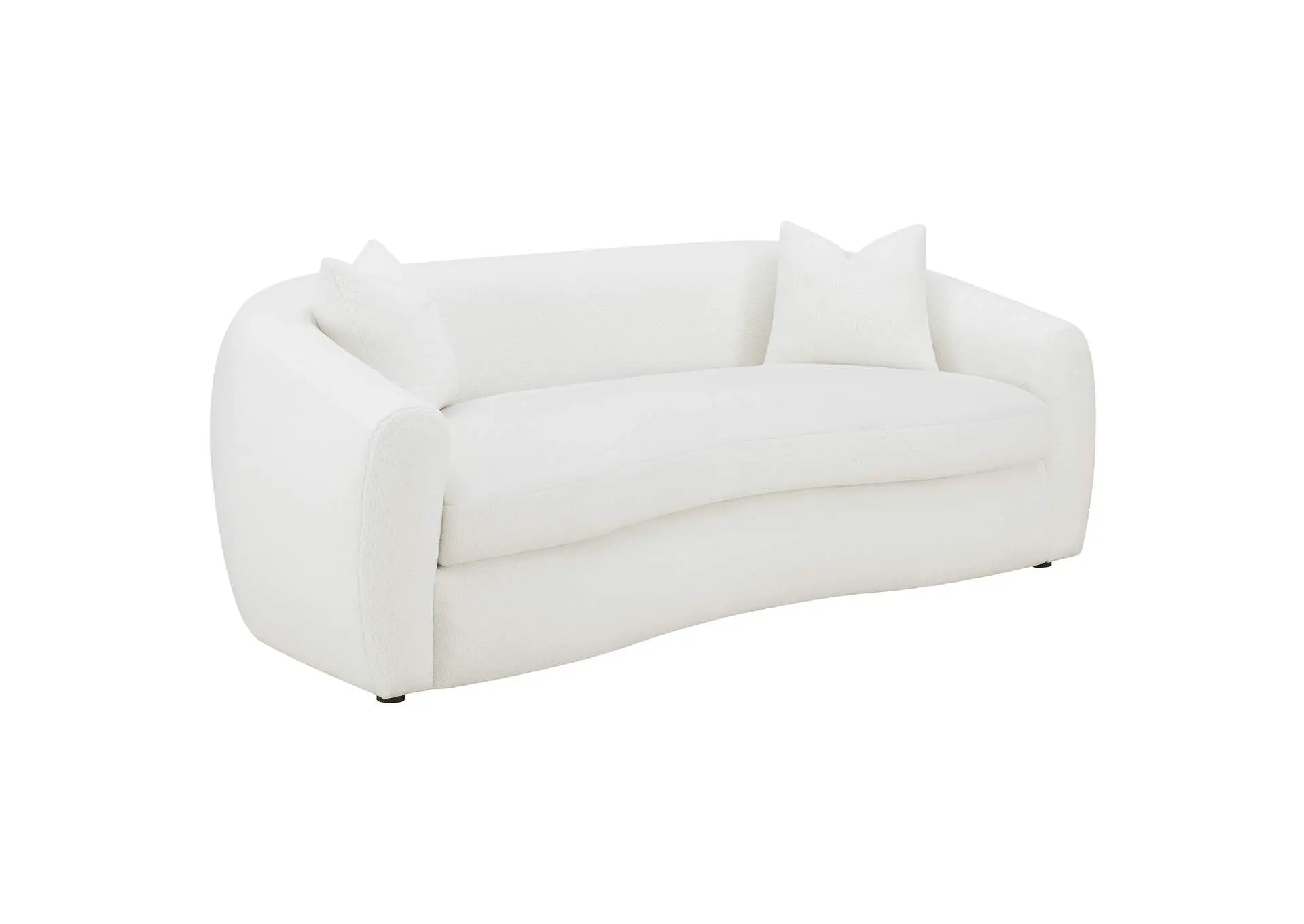 Isabella Faux Sheepskin Upholstered Sofa Natural
