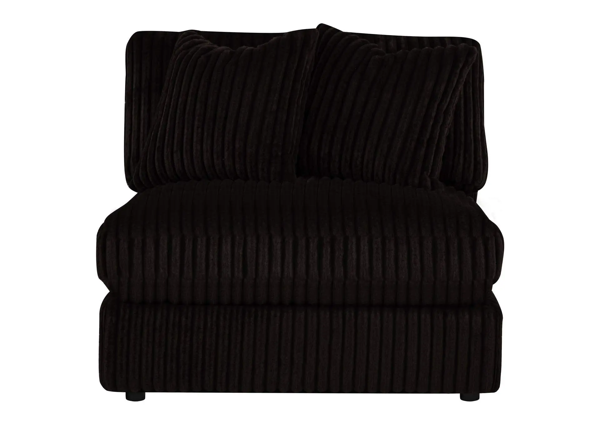Blaine Upholstered Armless Chair Chocolate — view 3