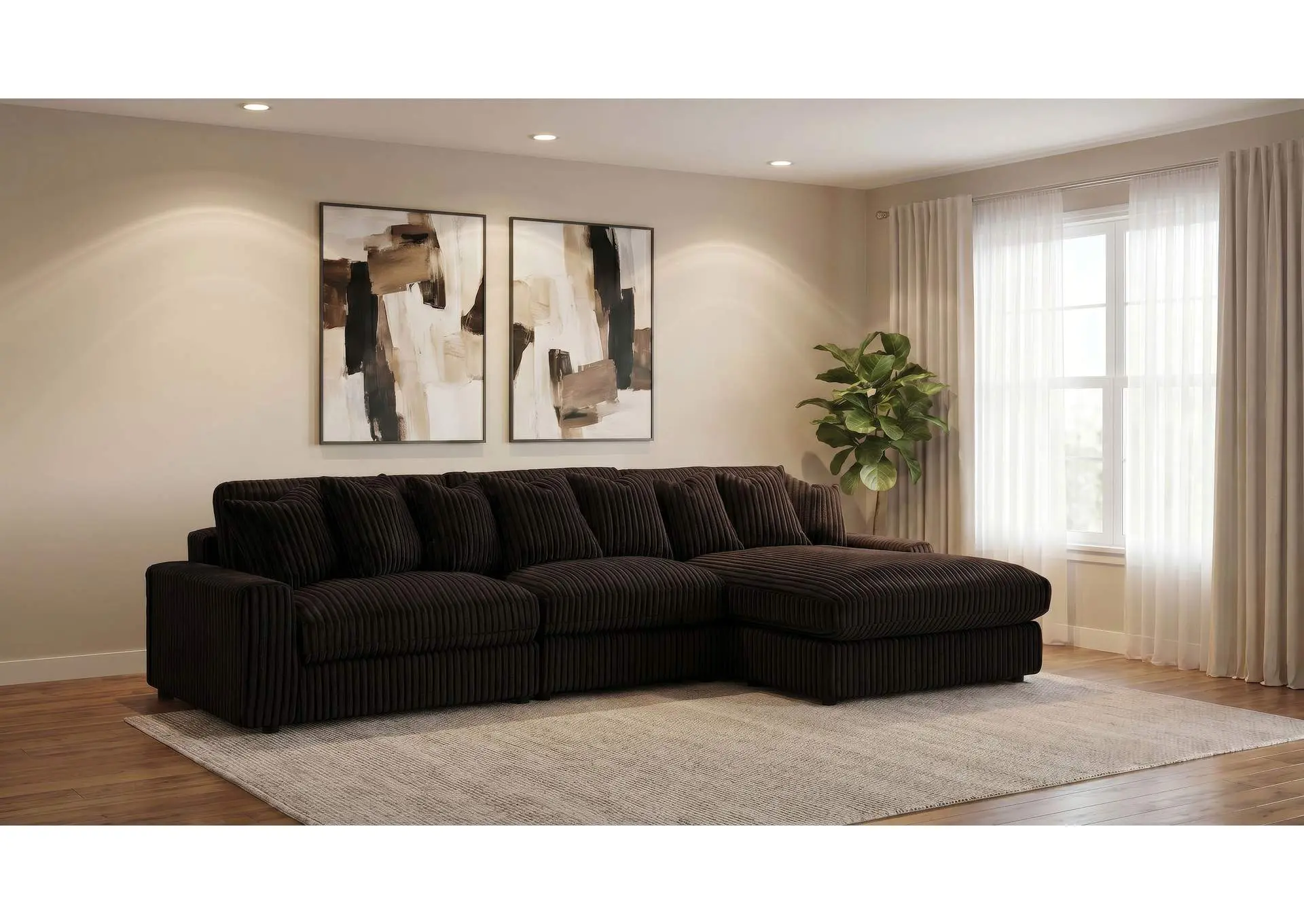 Blaine Upholstered Armless Chair Chocolate — view 11