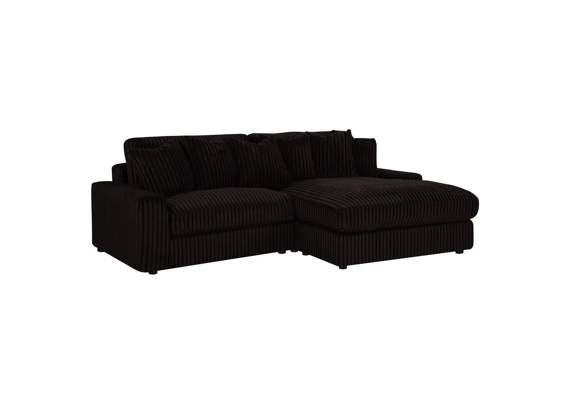 Blaine Upholstered Reversible Chaise Sectional Sofa Chocolate