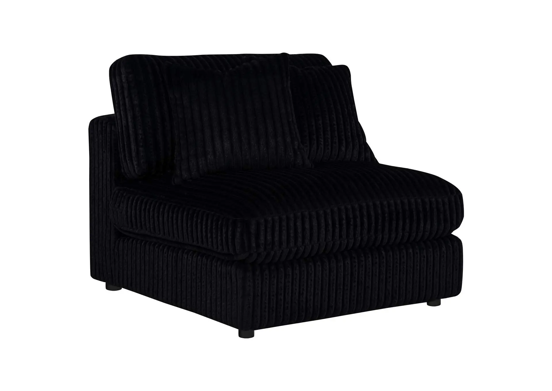 Blaine Upholstered Armless Chair Black