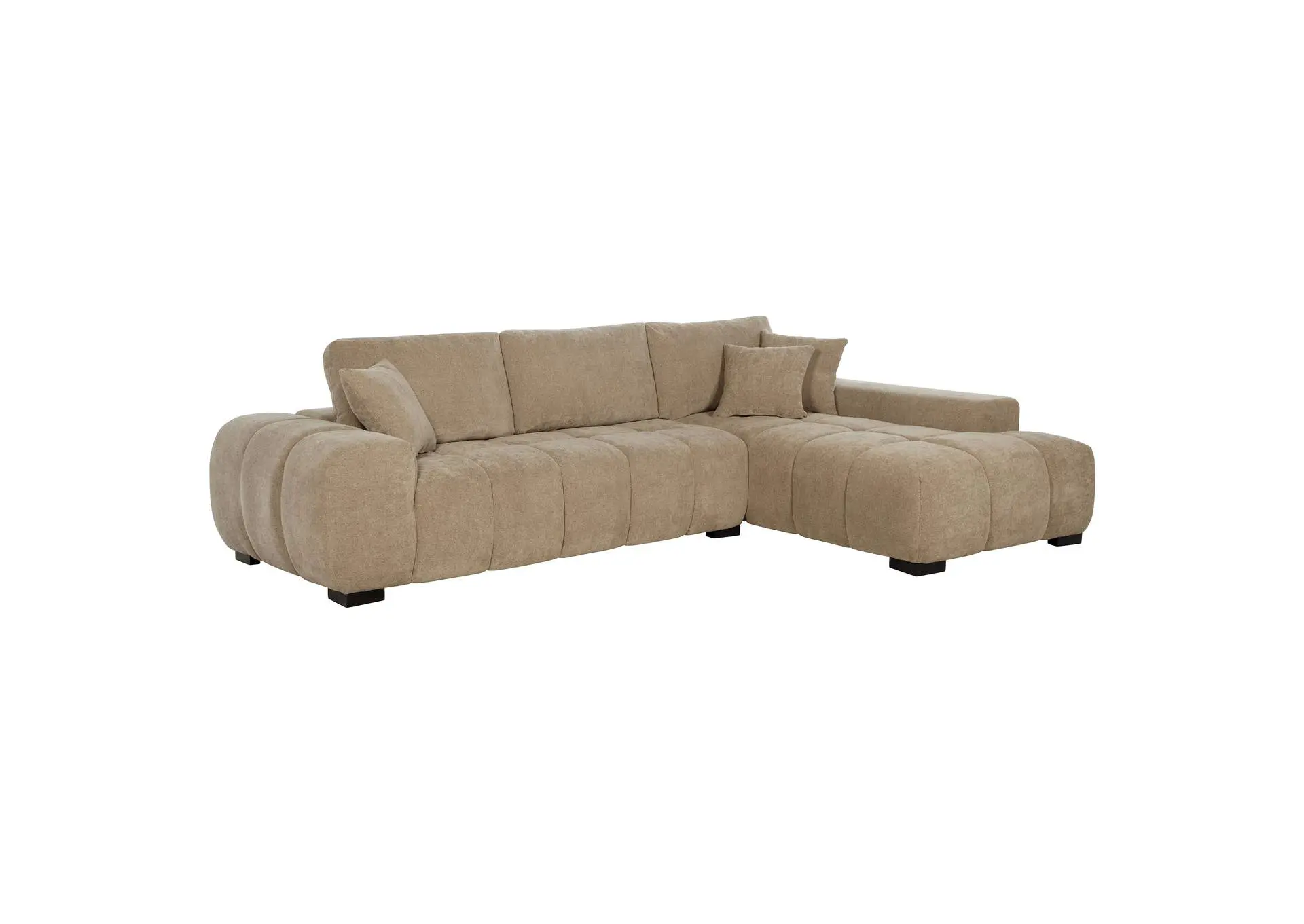 Octavia Upholstered Sectional Chaise Sofa Camel