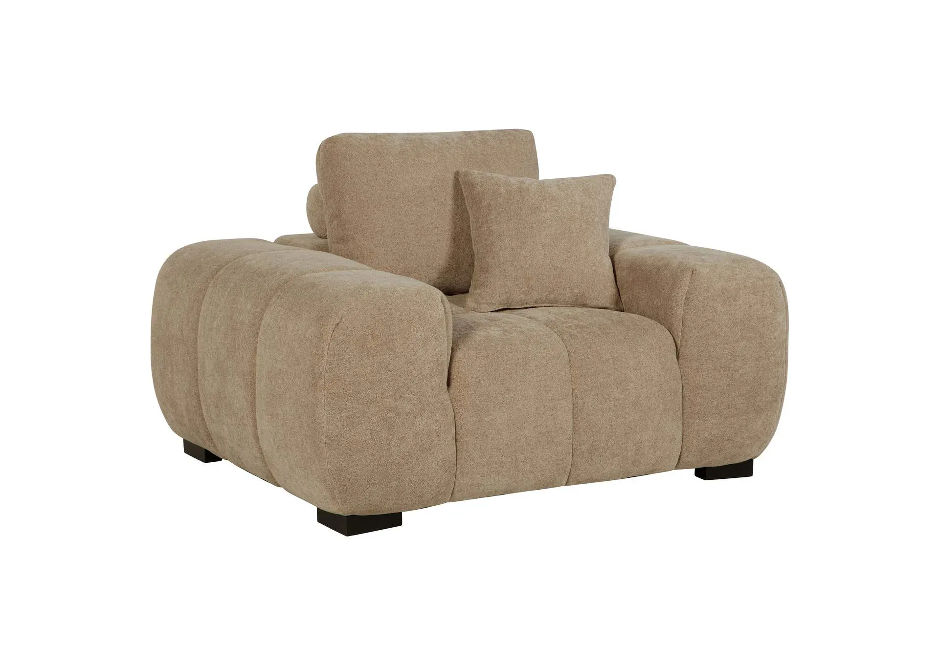 Octavia Upholstered Track Arm Accent Chair Camel