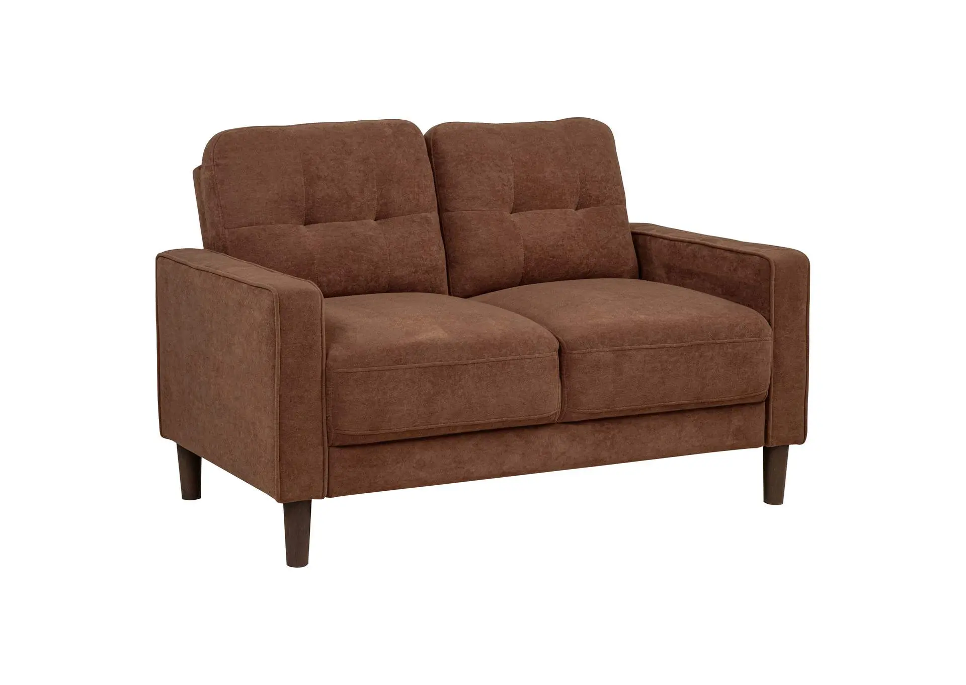 Bowen II Fabric Upholstered Track Arm Loveseat Rust
