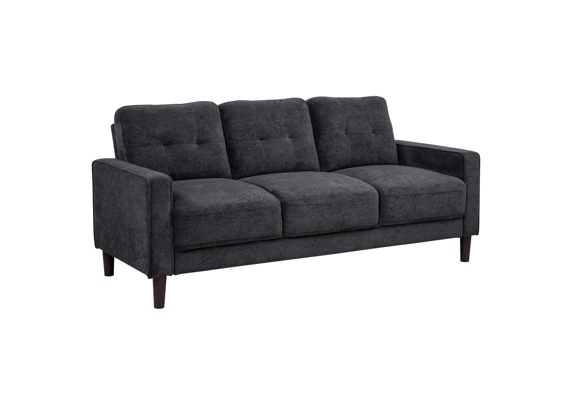 Bowen II Fabric Upholstered Track Arm Sofa Steel Grey