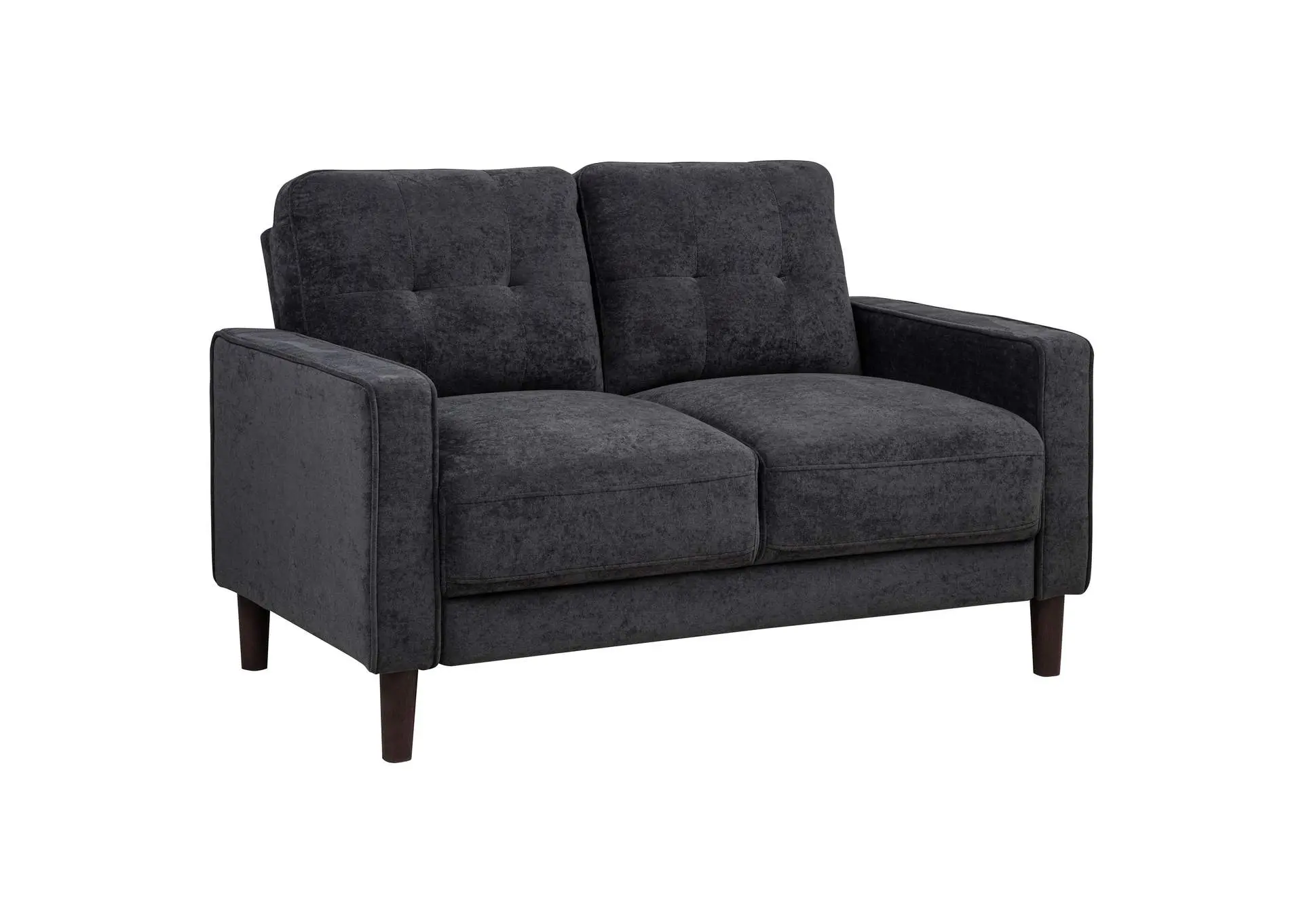 Bowen II Fabric Upholstered Track Arm Loveseat Steel Grey