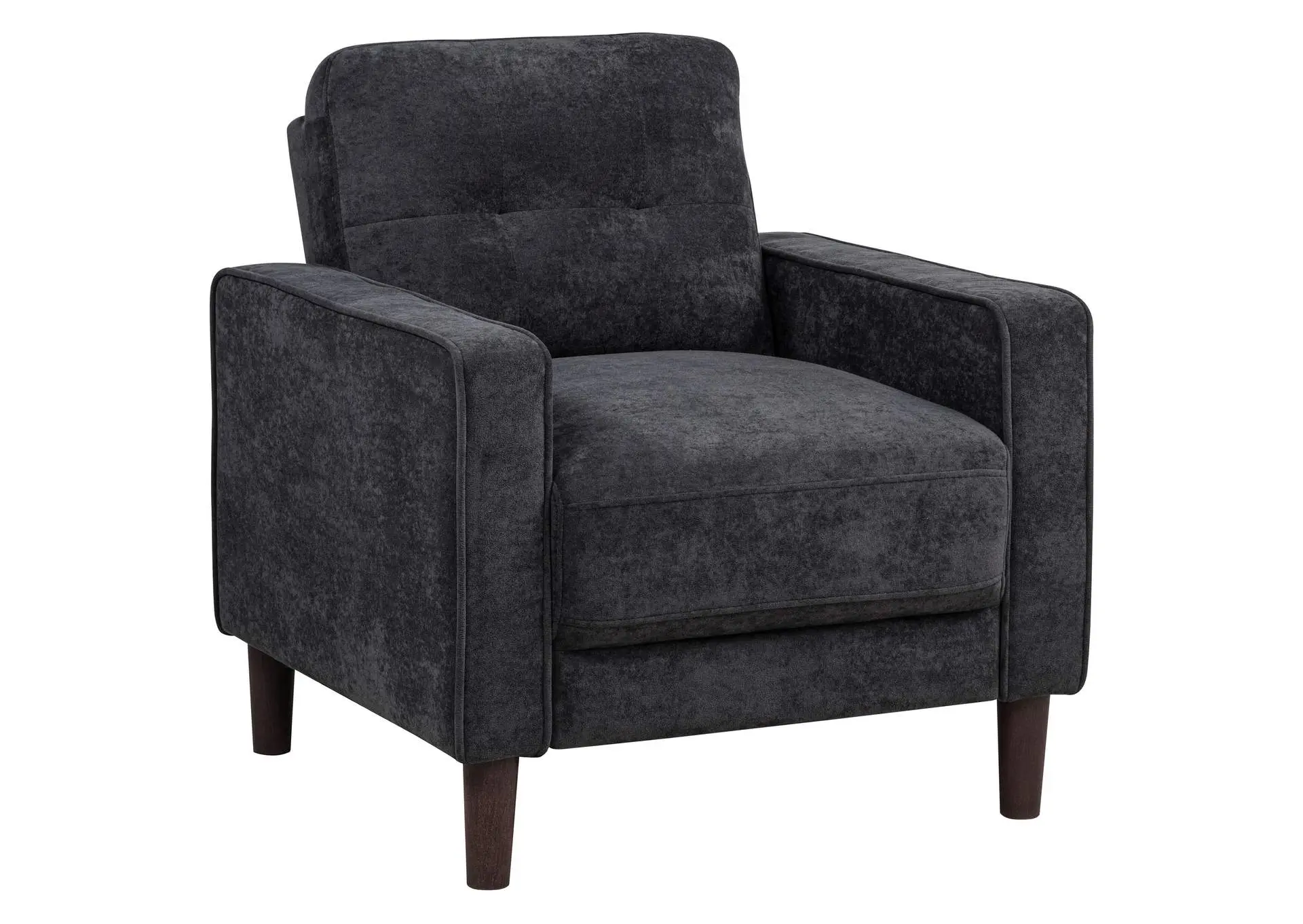 Bowen II Fabric Upholstered Track Arm Chair Steel Grey