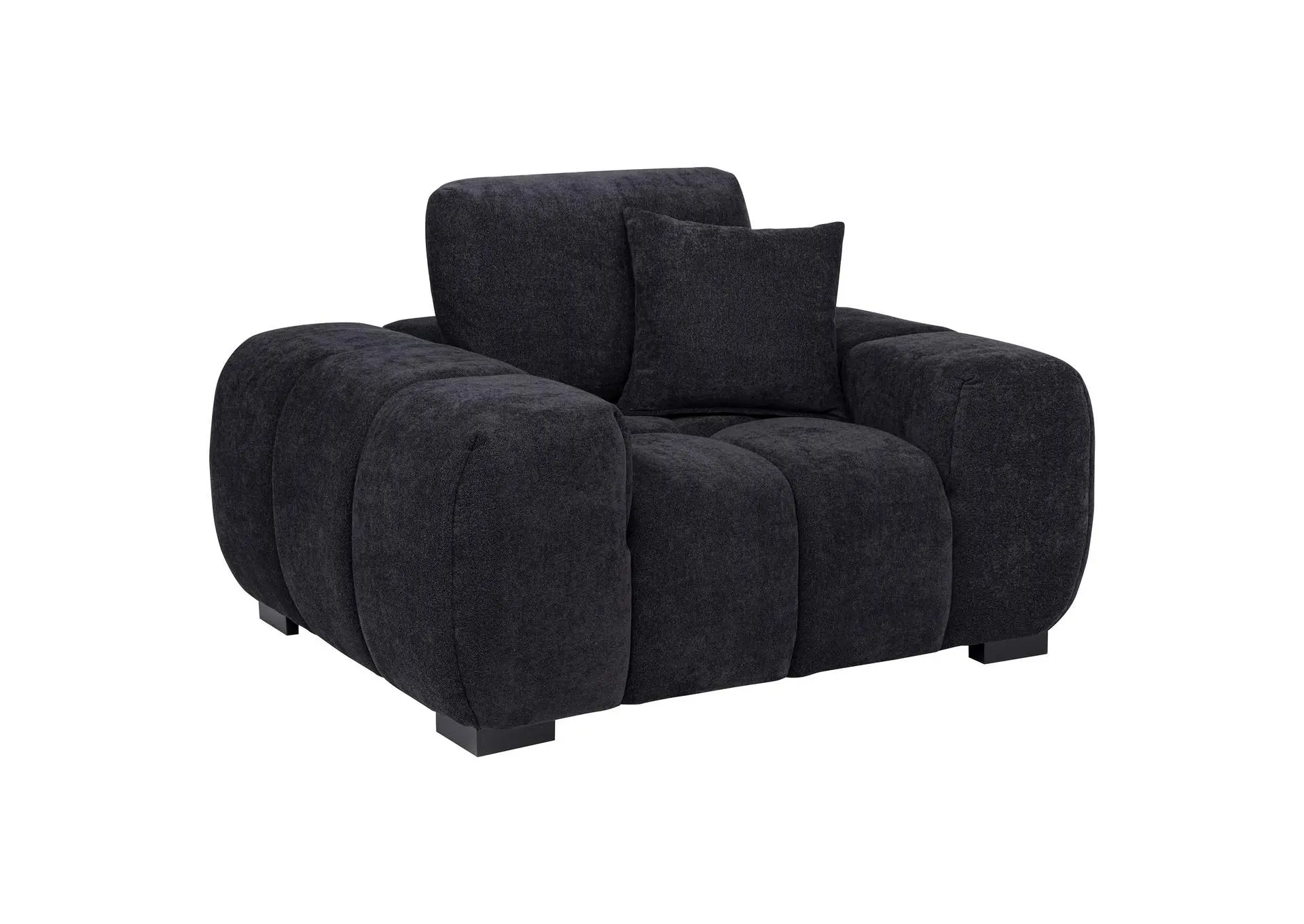 Octavia Upholstered Track Arm Accent Chair Black