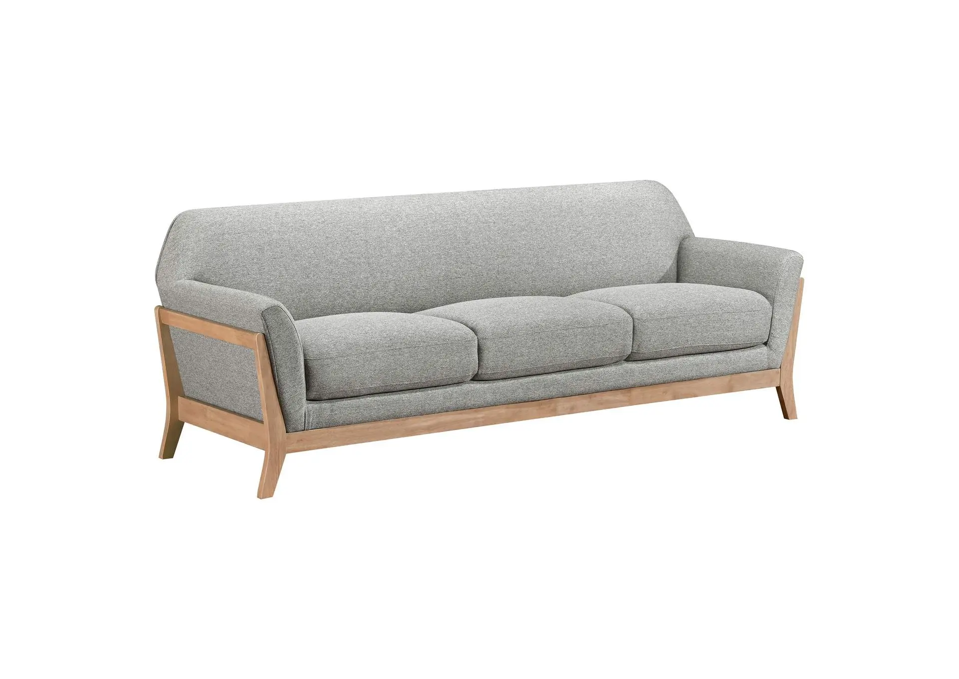 Vaughn Fabric Upholstered Flared Arm Sofa Grey