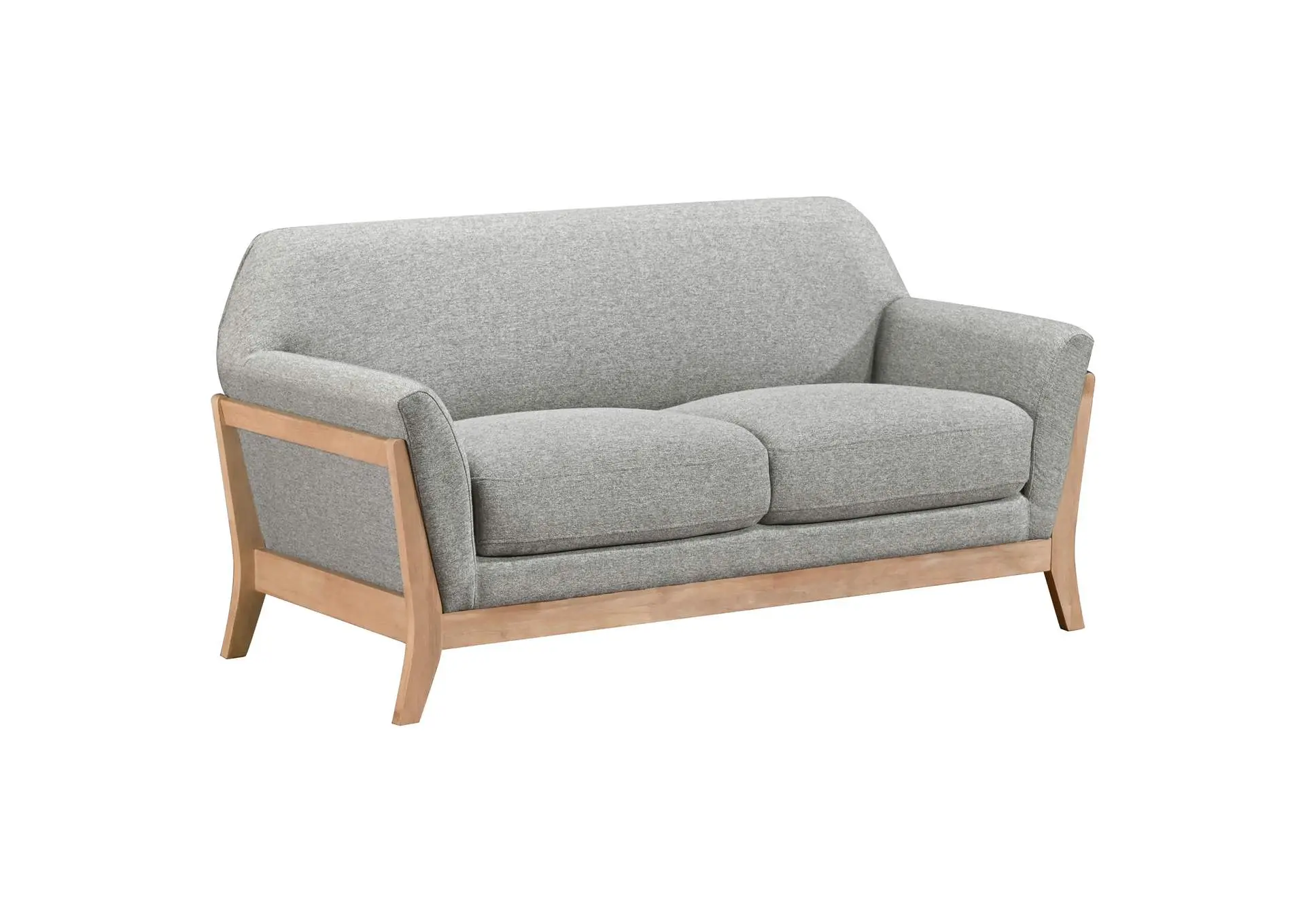 Vaughn Fabric Upholstered Flared Arm Loveseat Grey