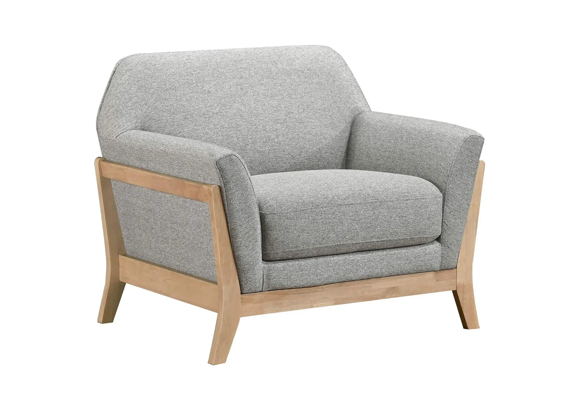 Vaughn Fabric Upholstered Flared Arm Accent Chair Grey