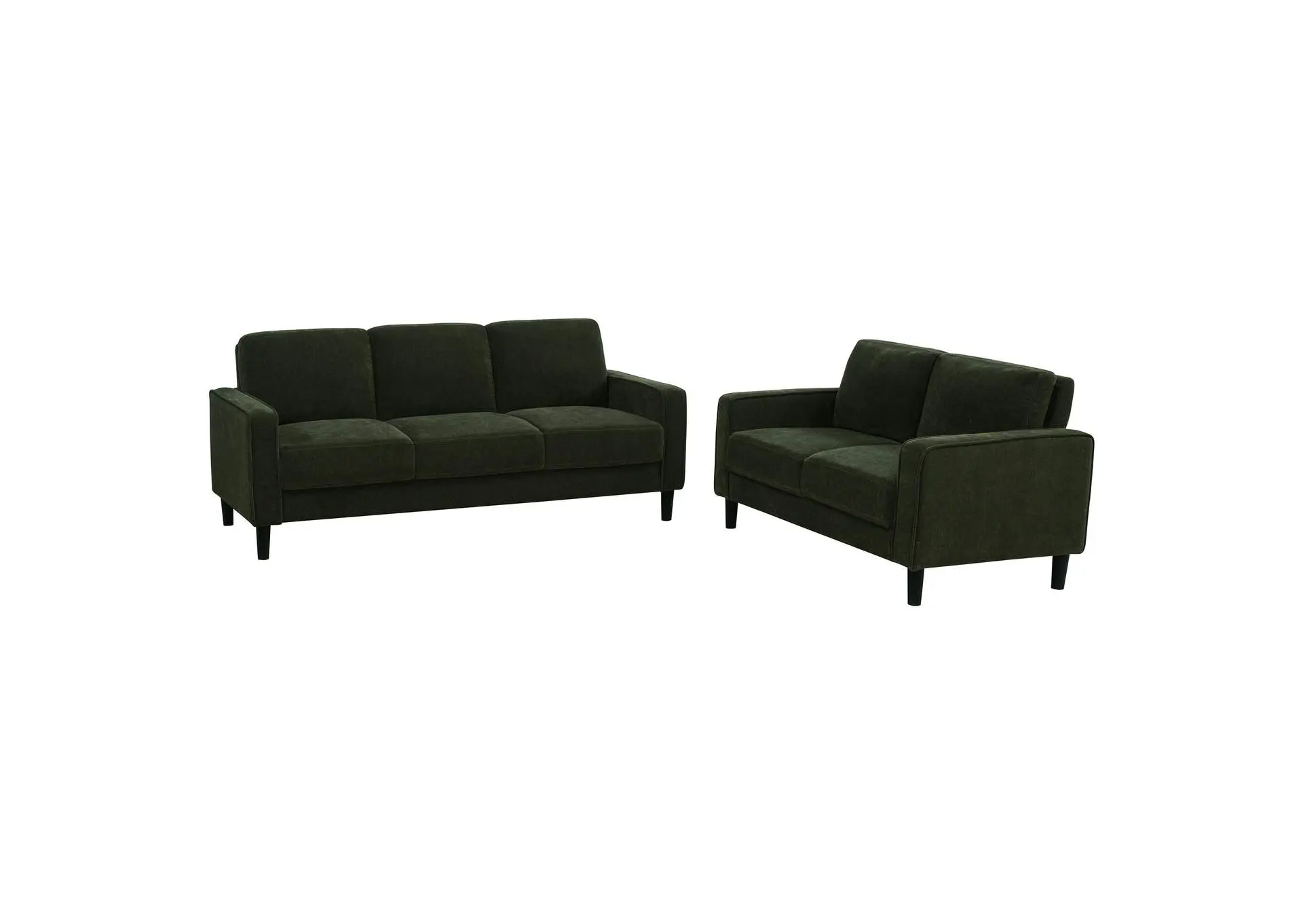 Ruth 2-piece Fabric Upholstered Track Arm Sofa Matcha Green