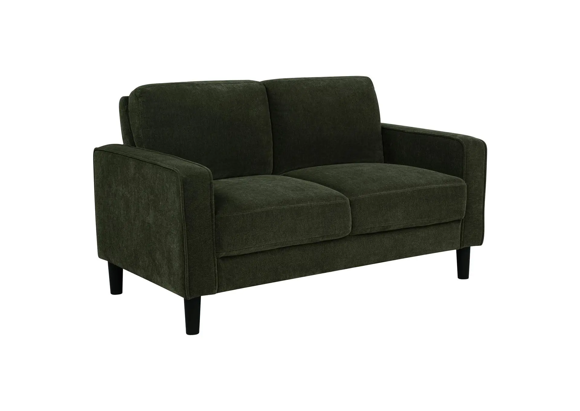 Ruth Fabric Upholstered Track Arm Loveseat Matcha Green