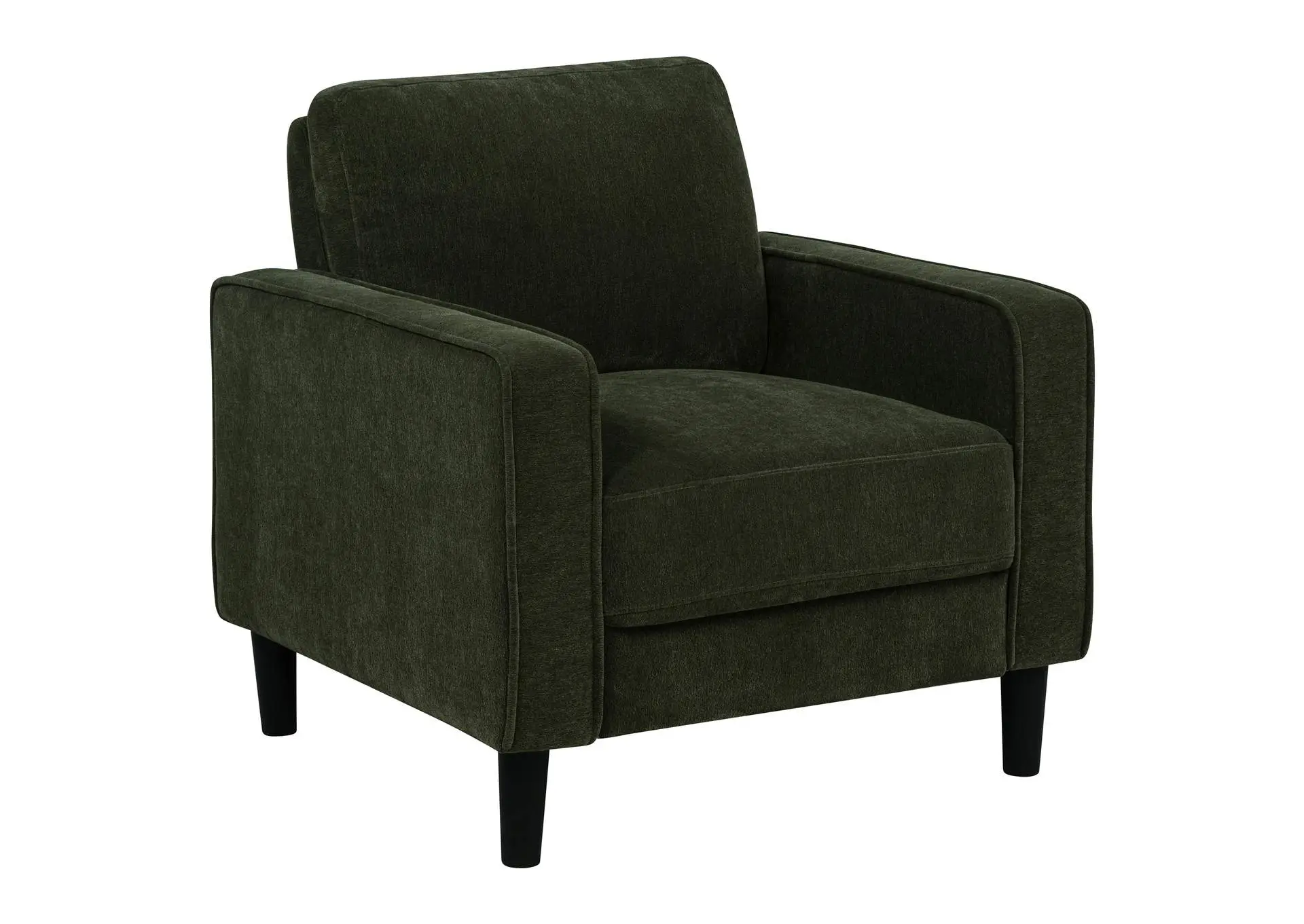 Ruth Fabric Upholstered Track Arm Accent Chair Matcha Green