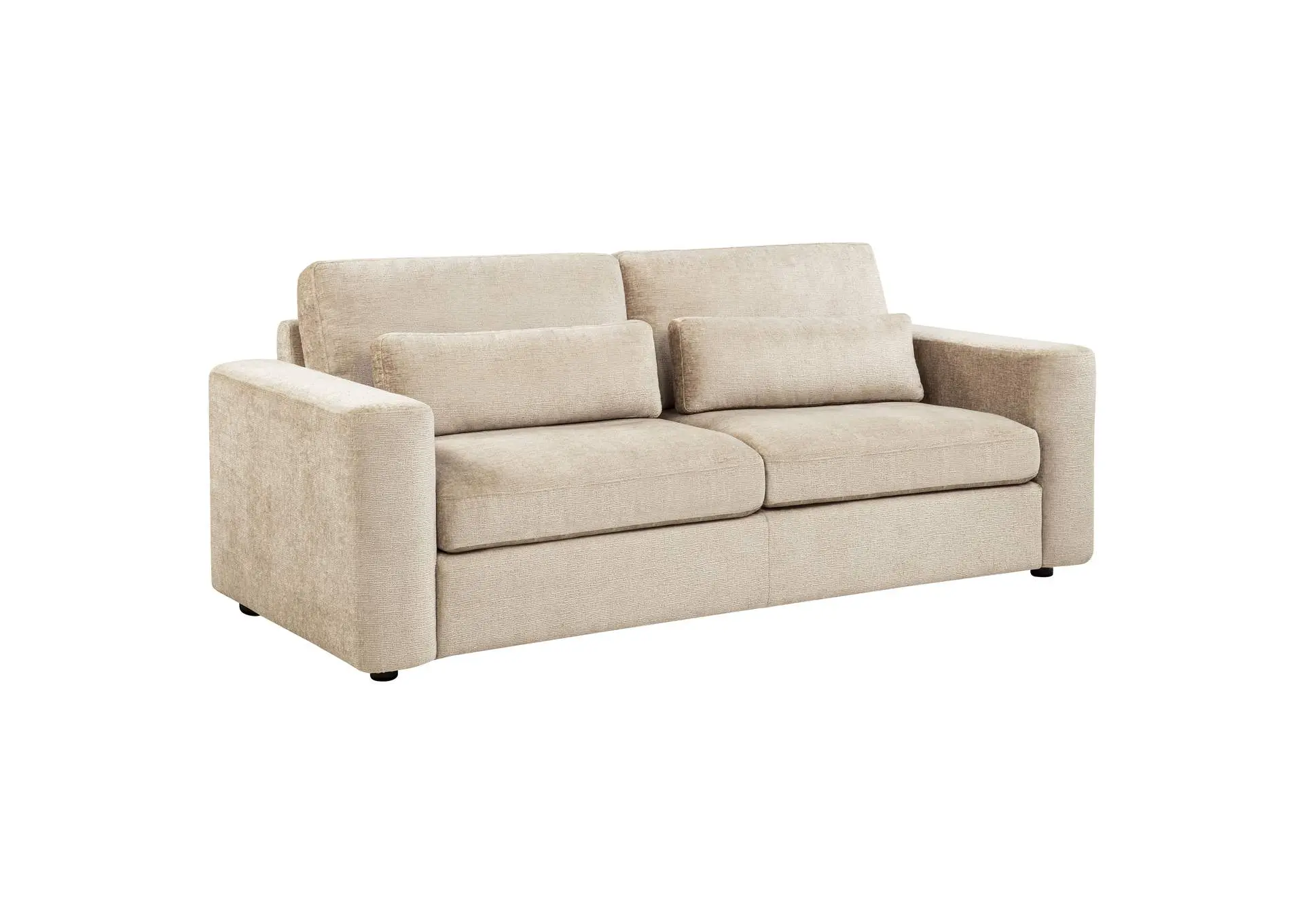Amador Chenille Upholstered Track Arm Sofa Camel