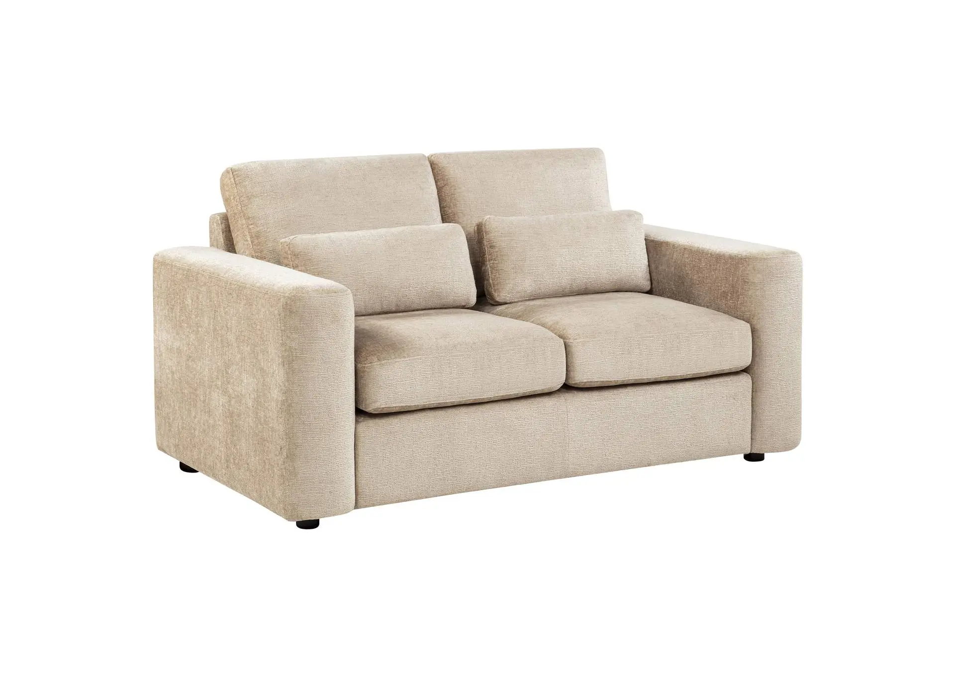 Amador Chenille Upholstered Track Arm Loveseat Camel
