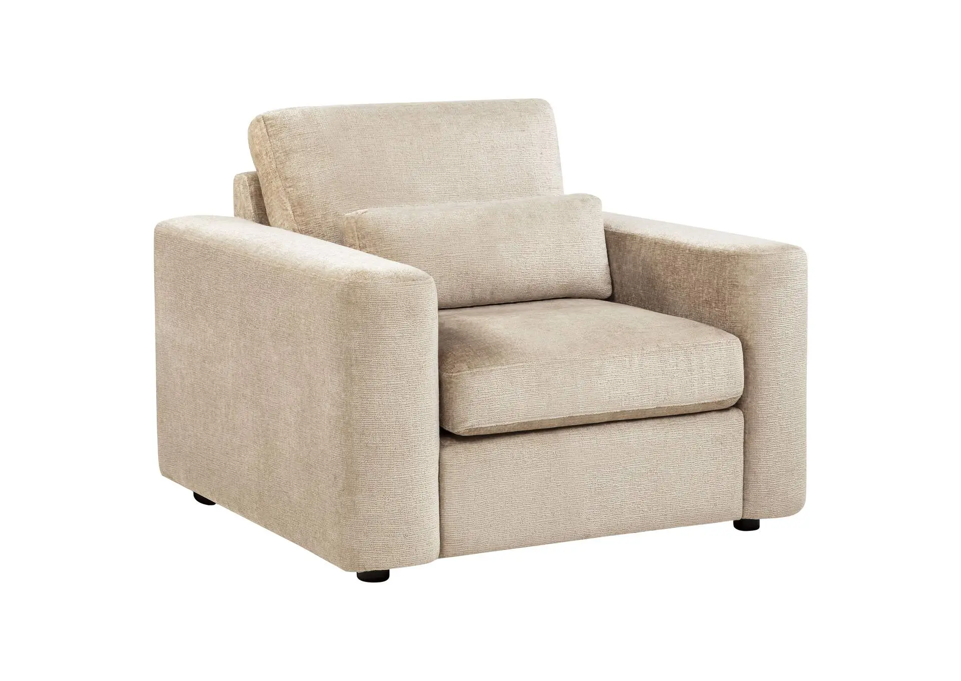 Amador Chenille Upholstered Track Arm Accent Chair Camel