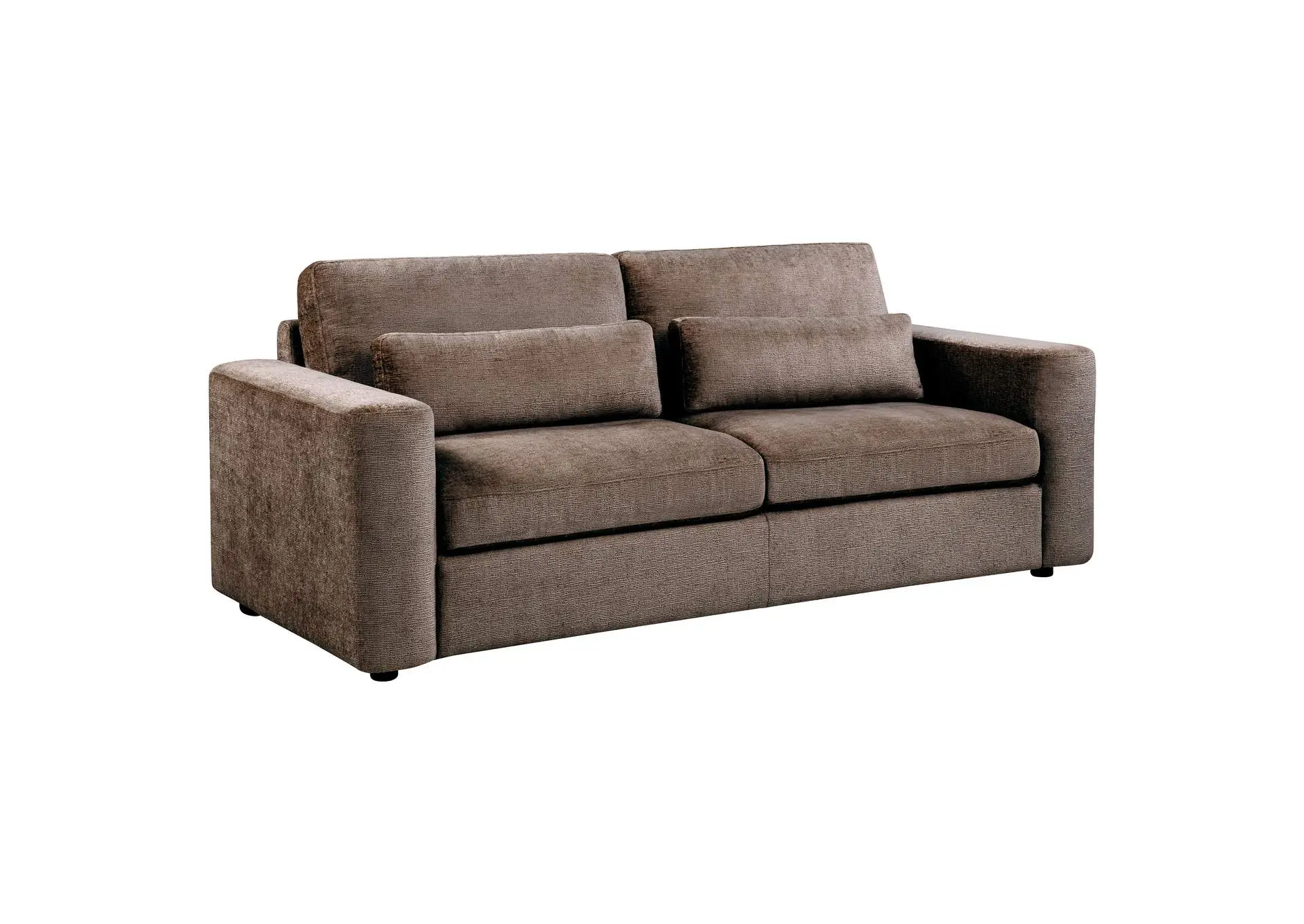 Amador Chenille Upholstered Track Arm Sofa Chocolate