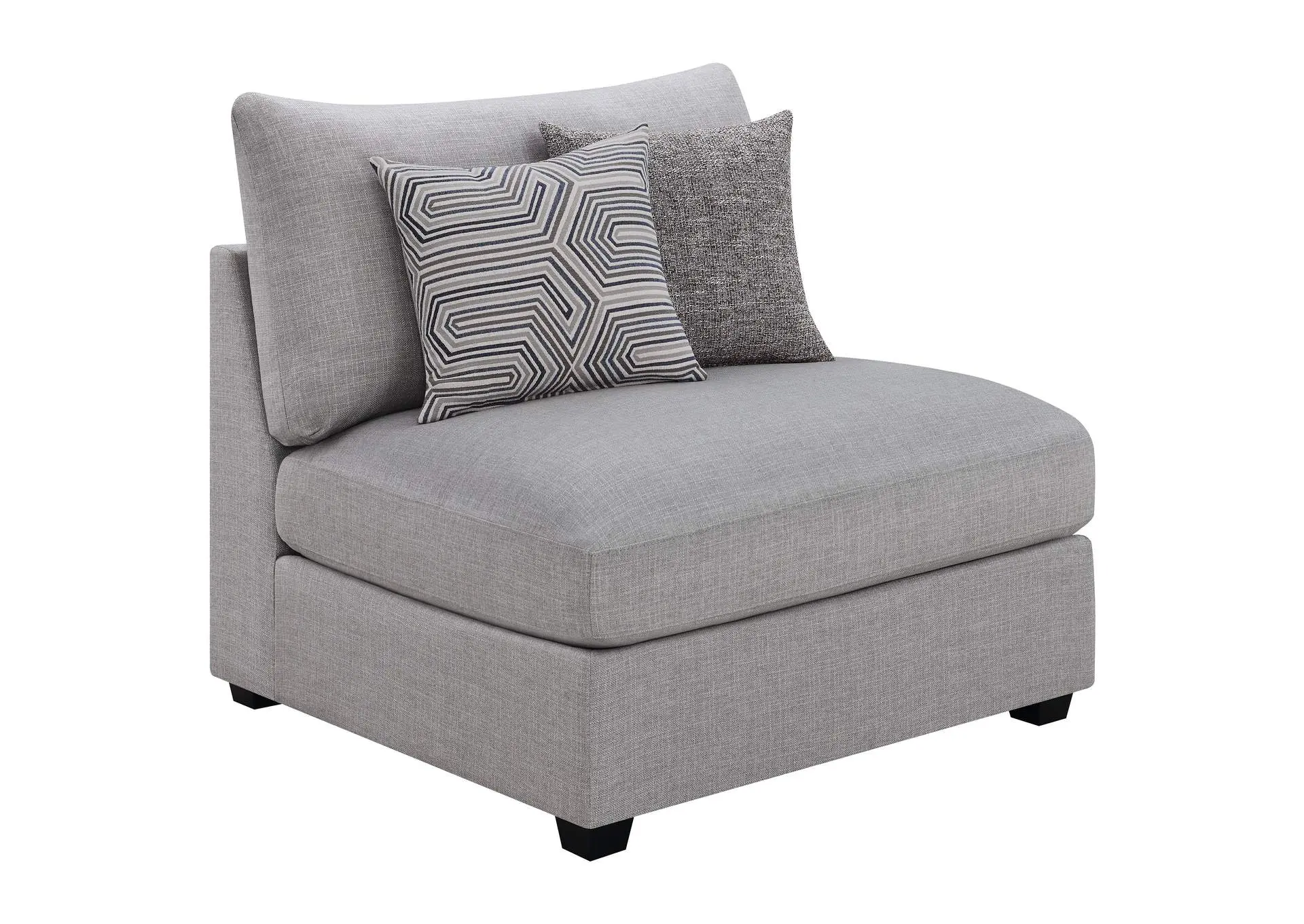 Cambria Upholstered Armless Chair Grey