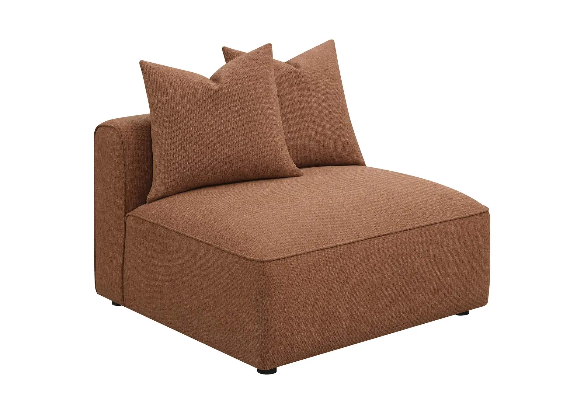 Jennifer Upholstered Armless Chair Terracotta