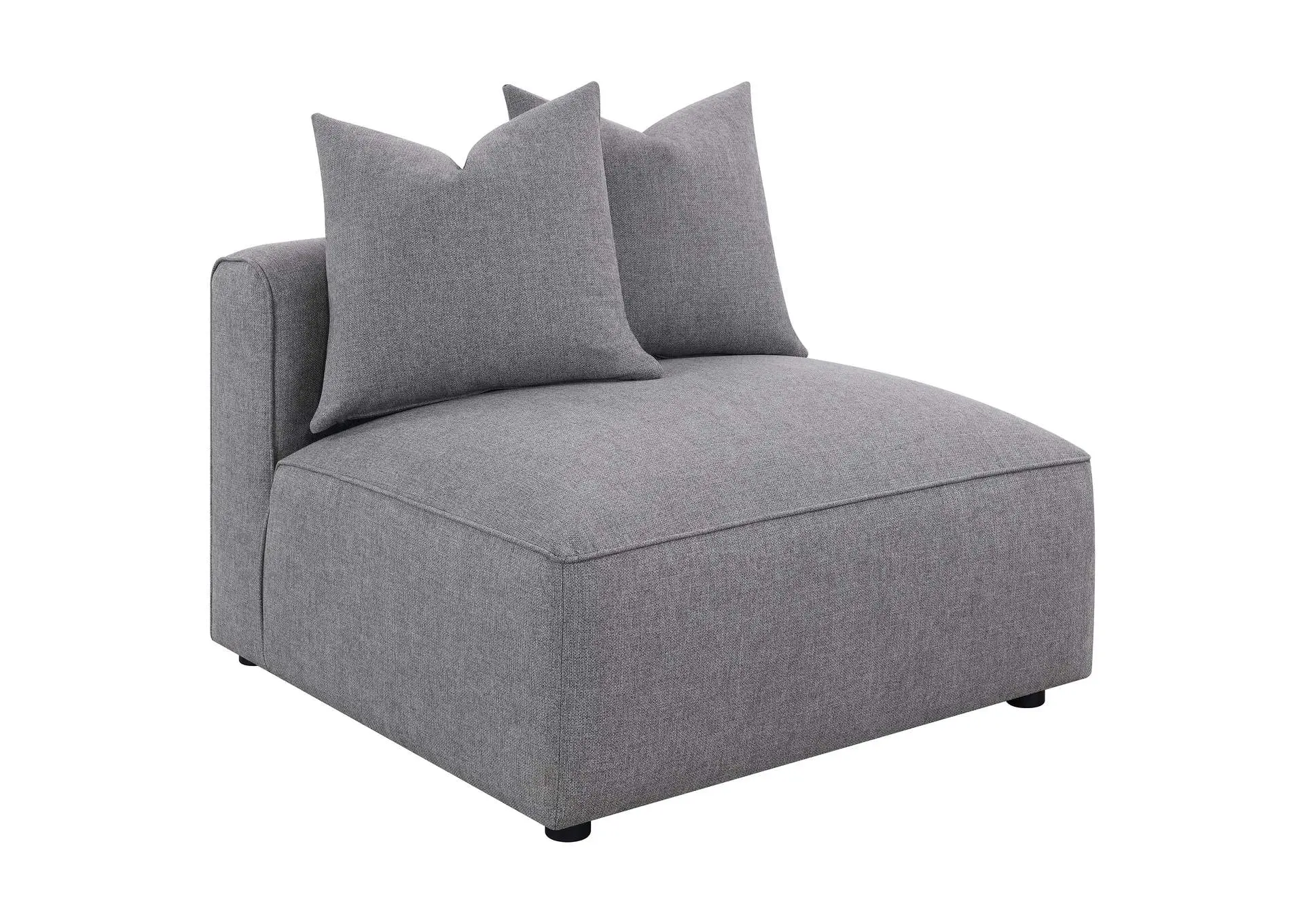 Jennifer Upholstered Armless Chair Grey