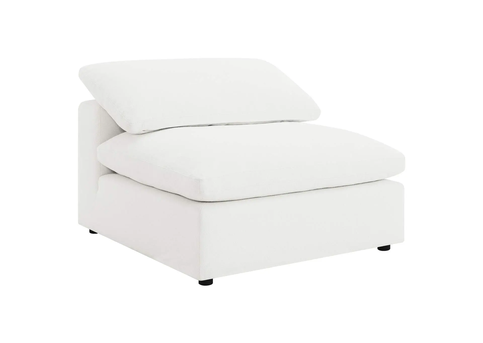 Raleigh Boucle Upholstered Armless Chair Ivory