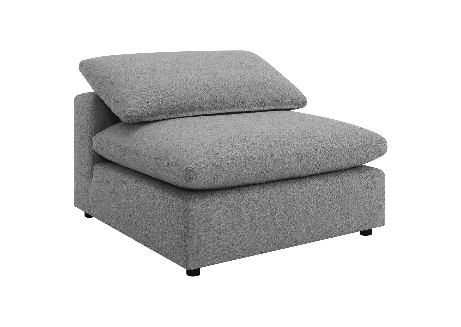 Raleigh Boucle Upholstered Armless Chair Grey
