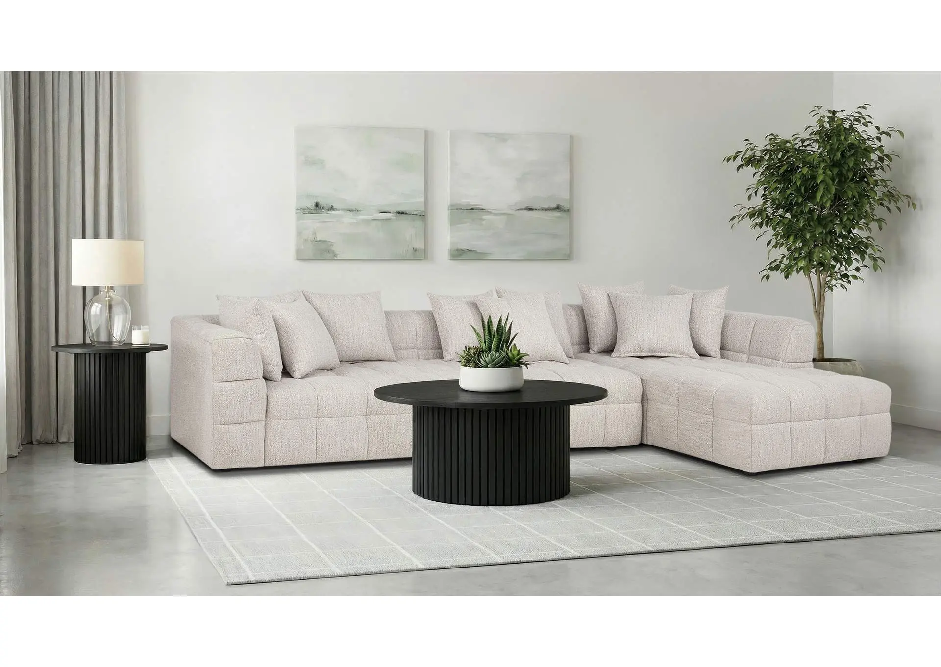 Amara 3-Piece Upholstered Sectional Sofa
