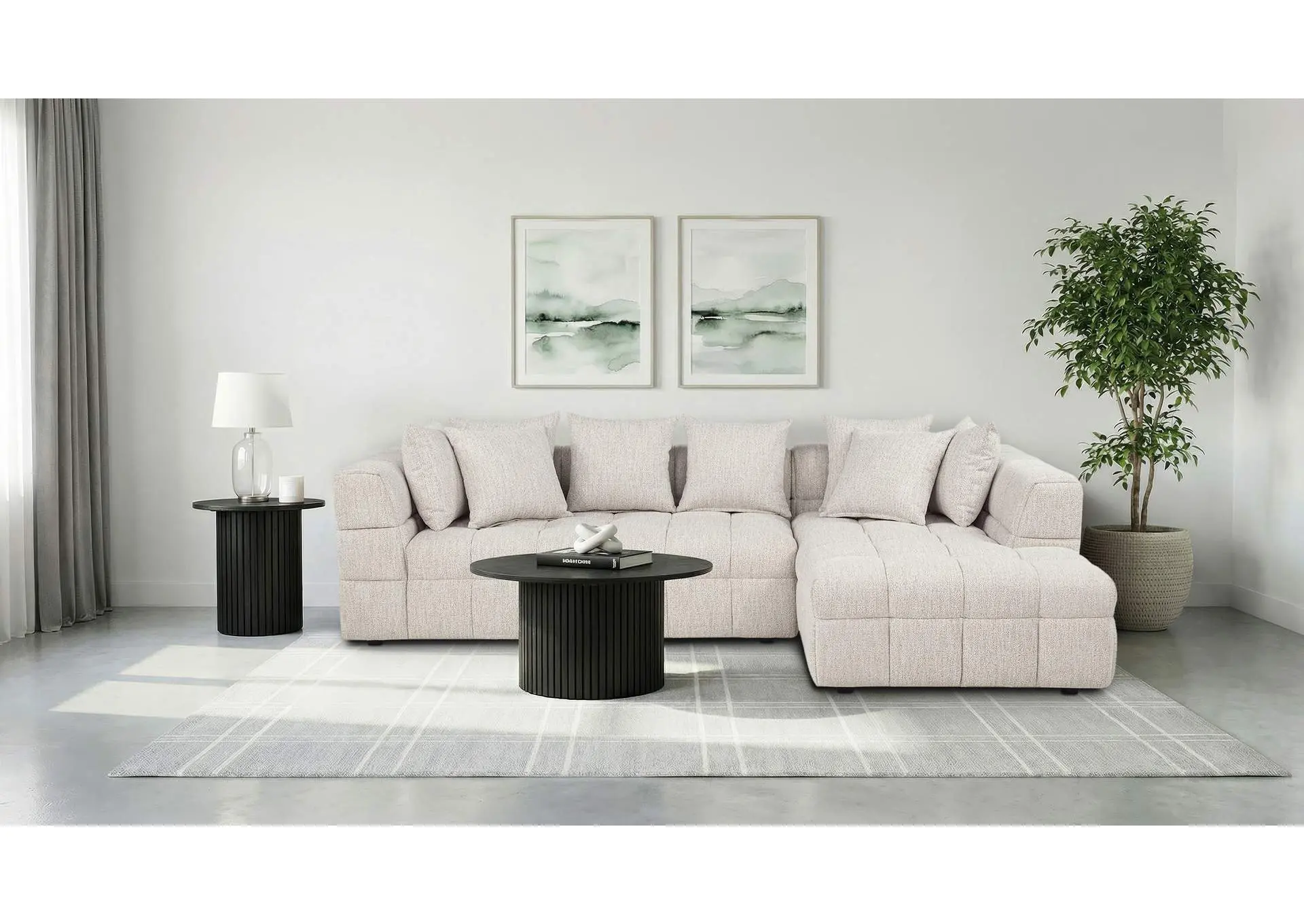 Amara 2-Piece Upholstered Sectional Sofa